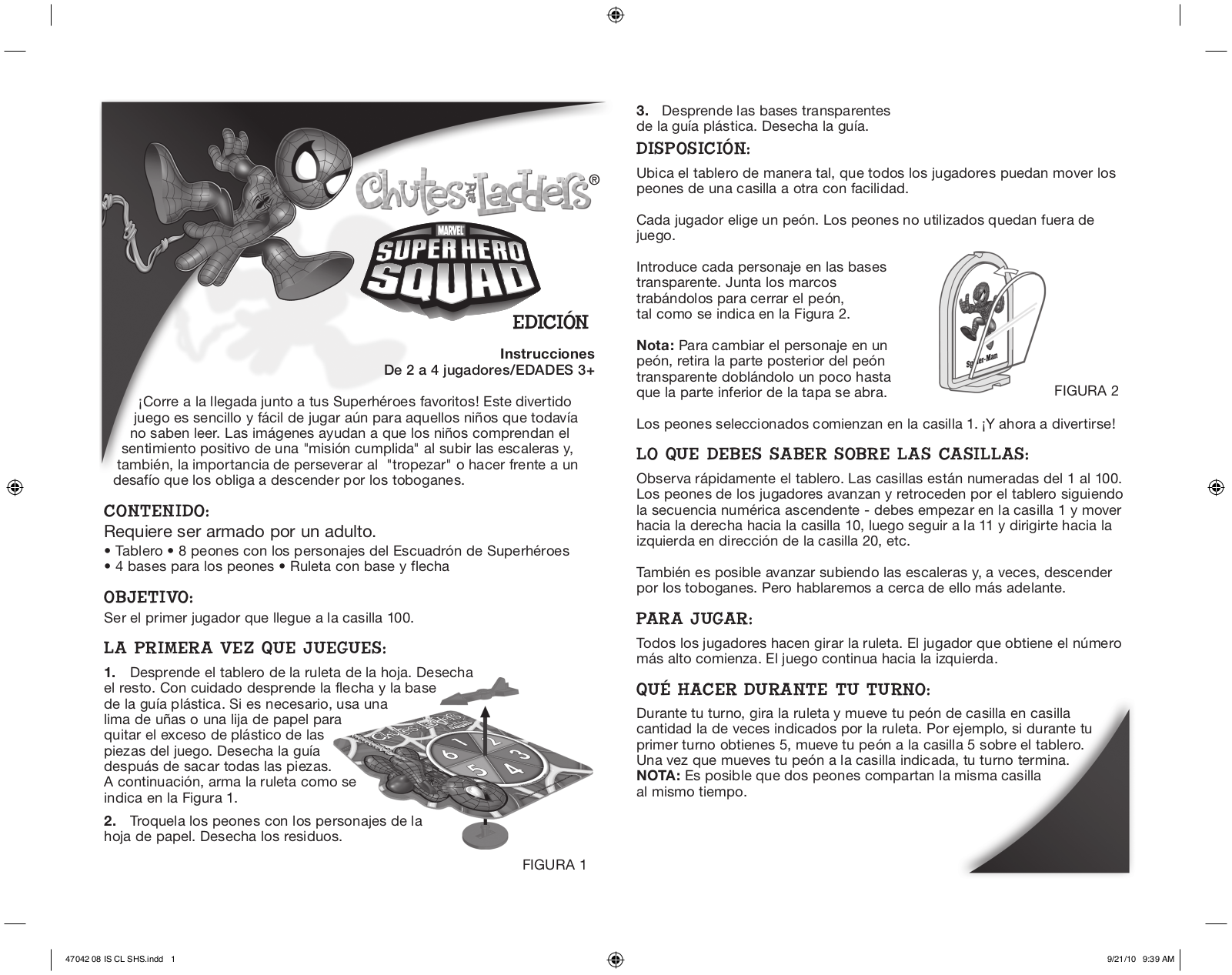 HASBRO Chutes and Ladders Super Hero Squad User Manual