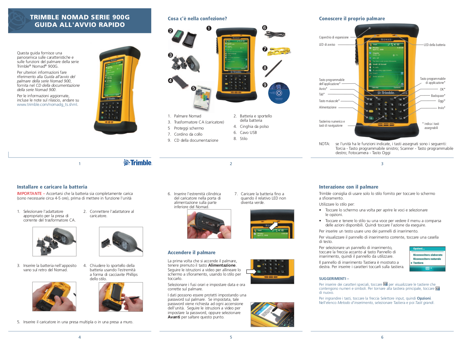 Trimble NOMAD 900G QUICK GUIDE