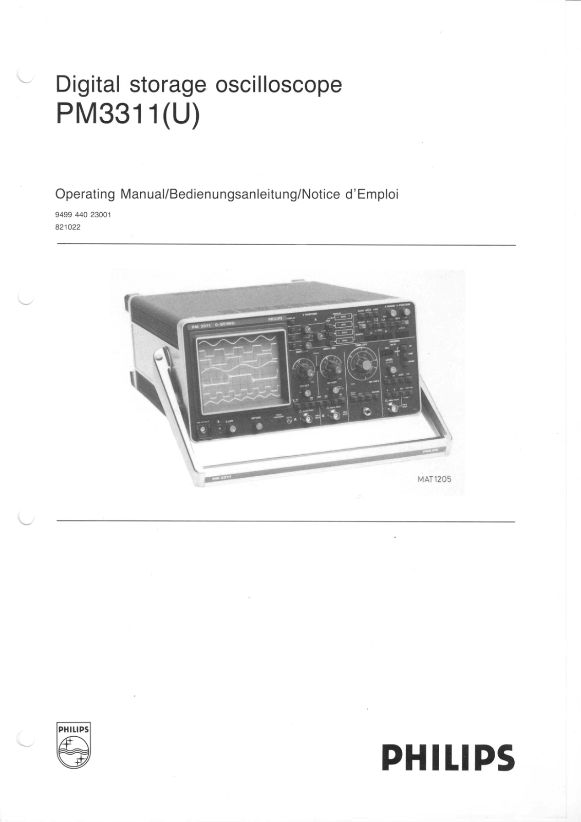 Philips pm3311 schematic