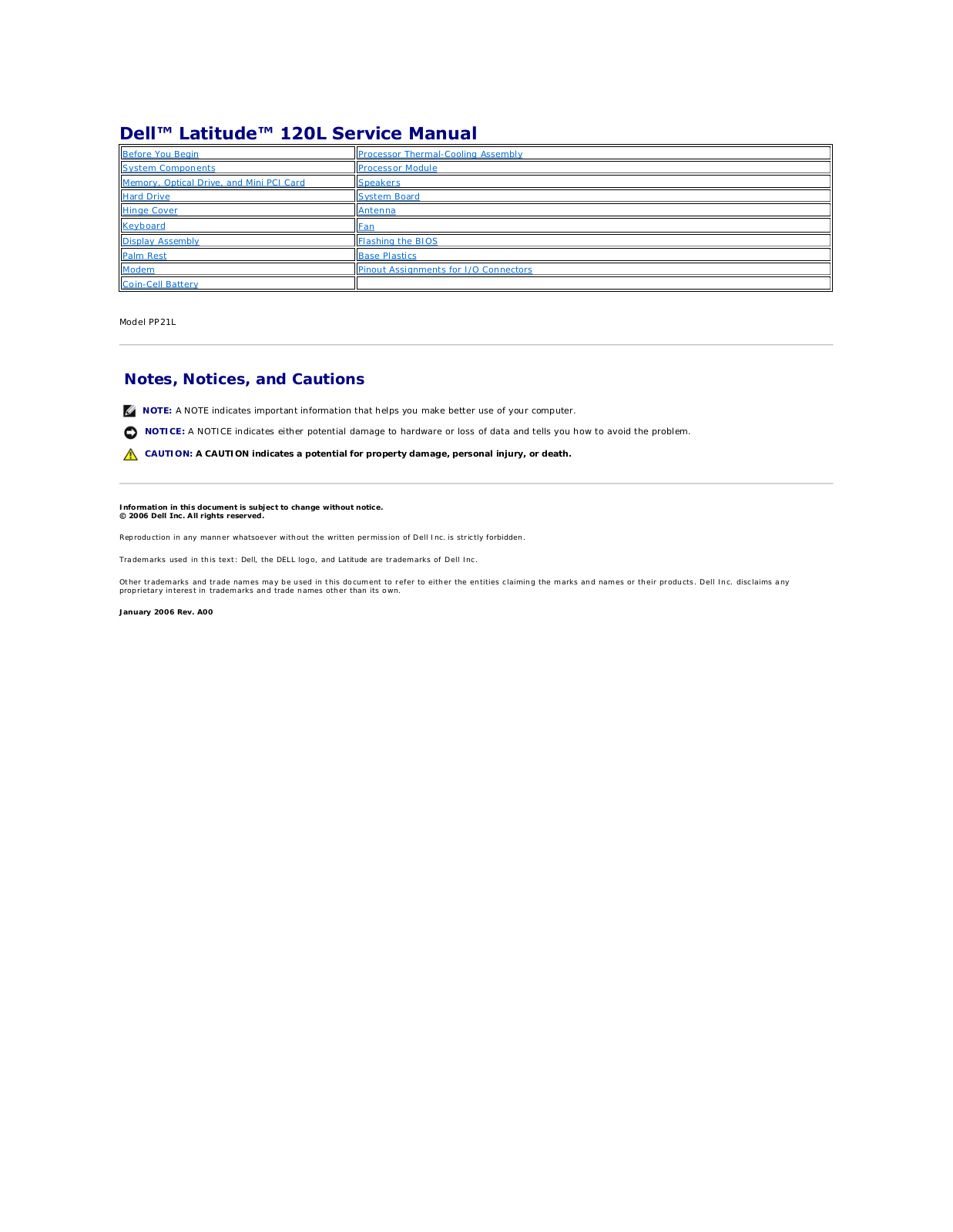 Dell Latitude 120L User Manual