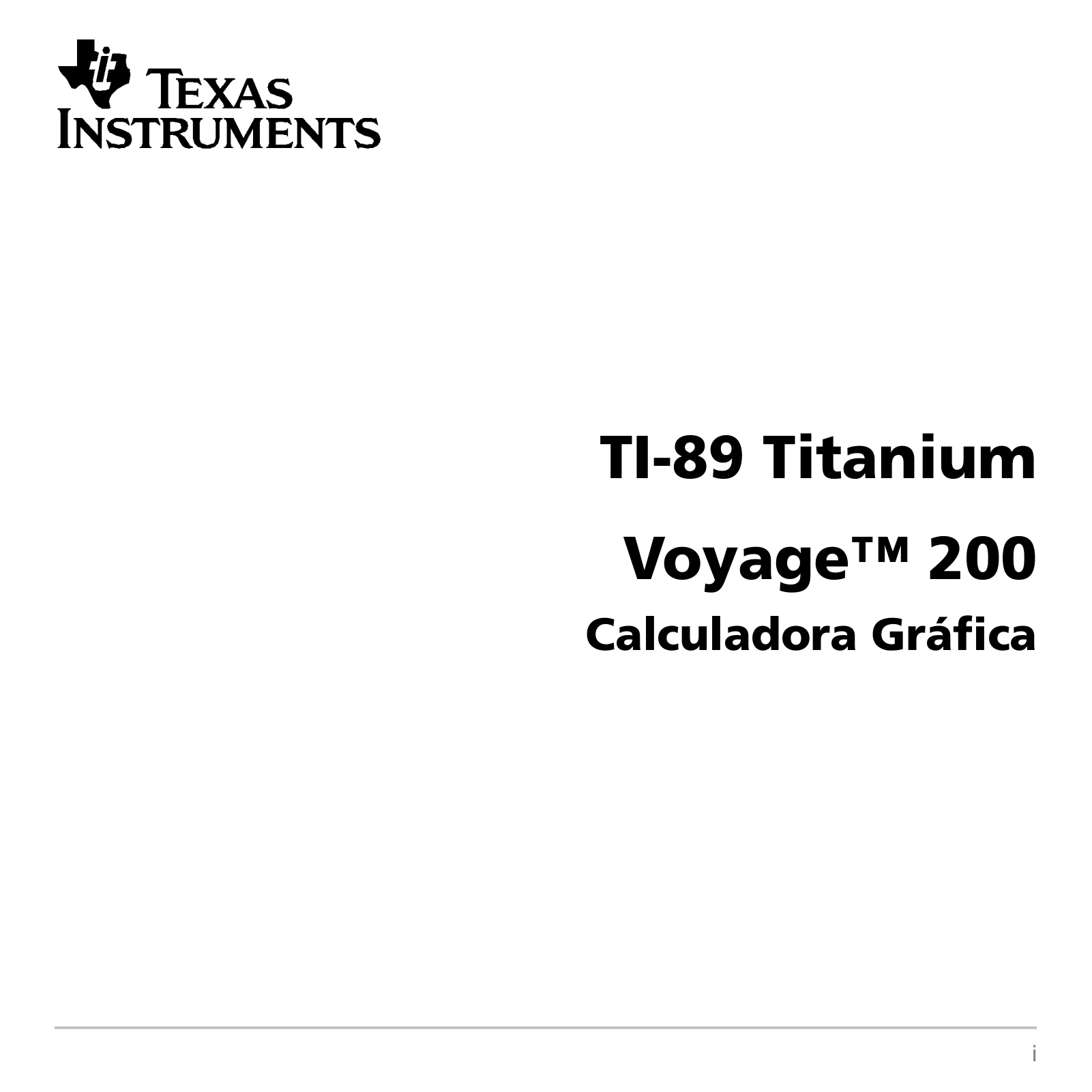 Texas Instruments Voyage 200 Guidebook