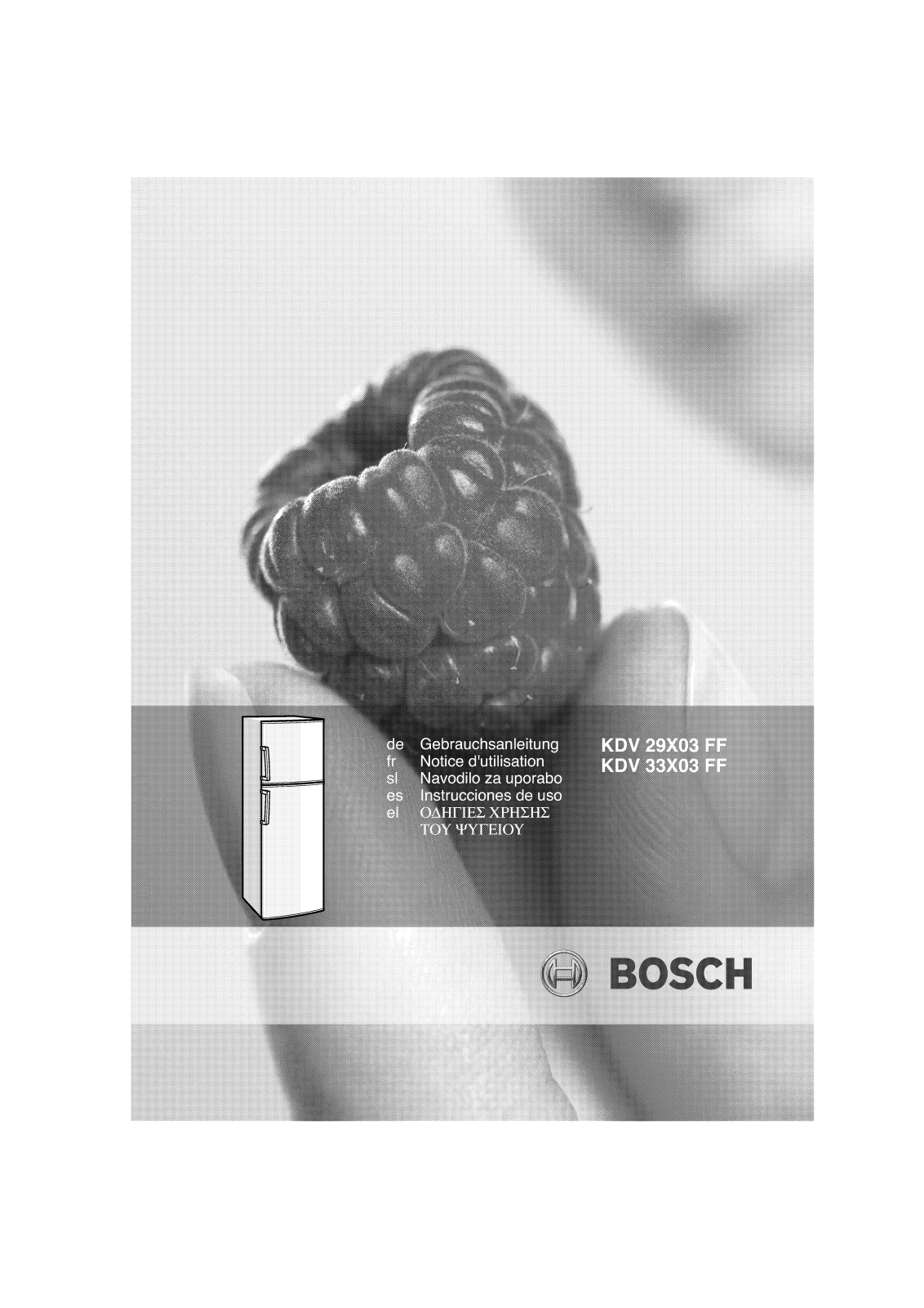 BOSCH KDV33X03 User Manual