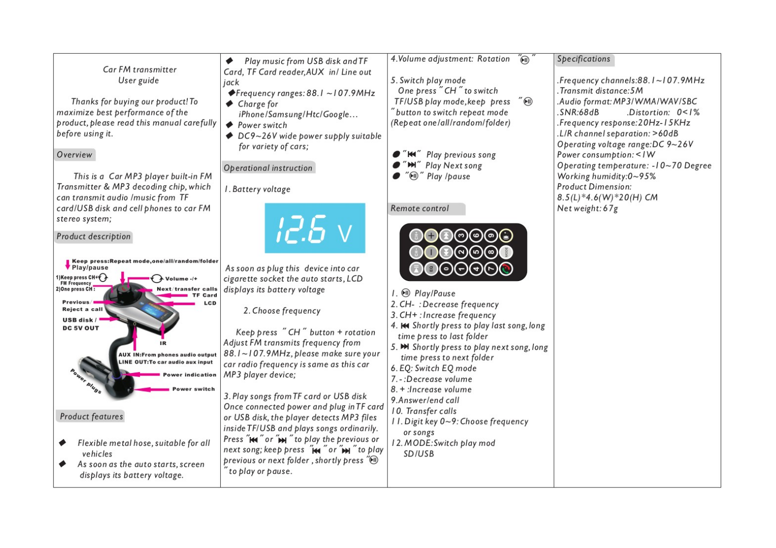 EasyTech FMT40 User Manual