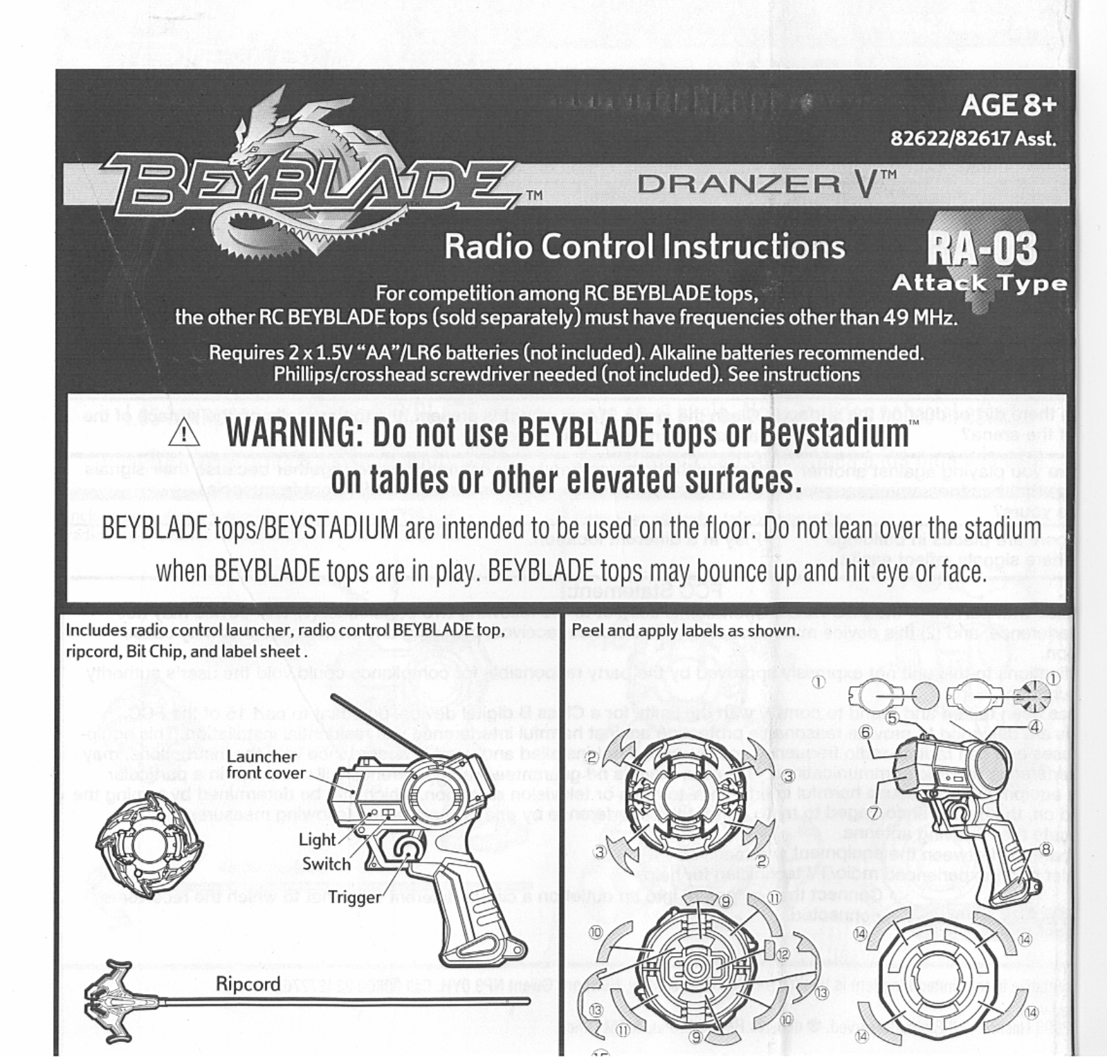 HASBRO Beyblade Dranzer V RC User Manual