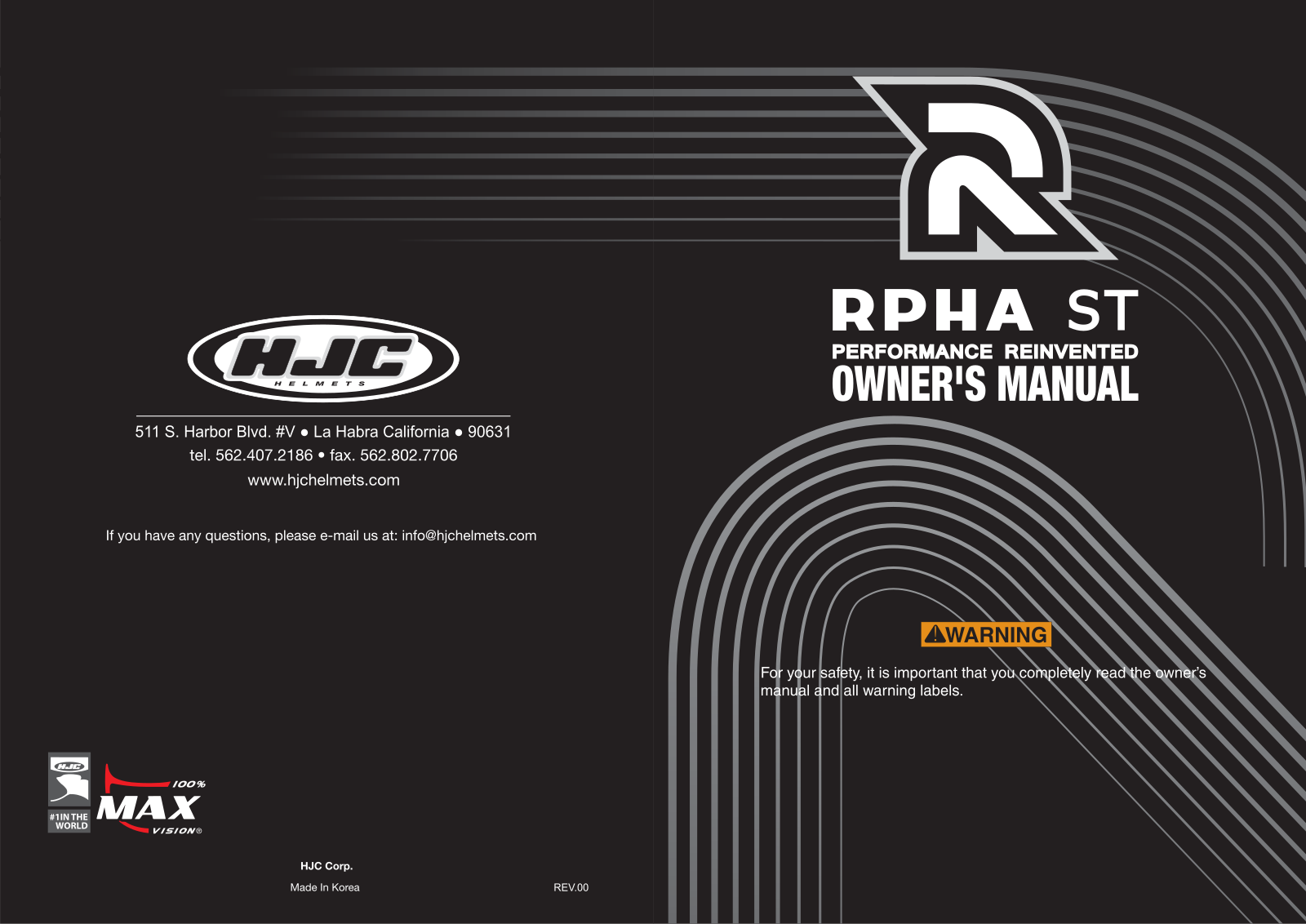 HJC Helmets R-PHA ST User Guide