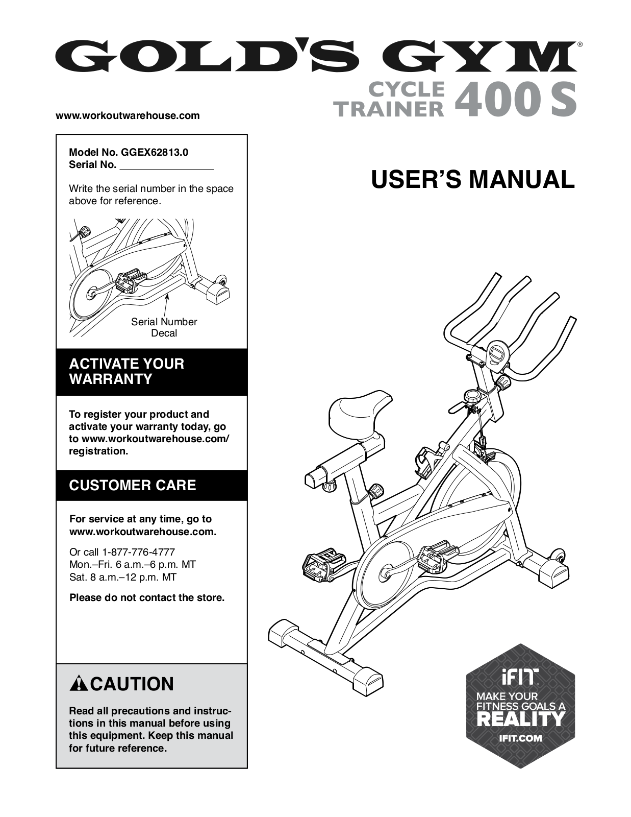 Gold's Gym GGEX628130 Owner's Manual