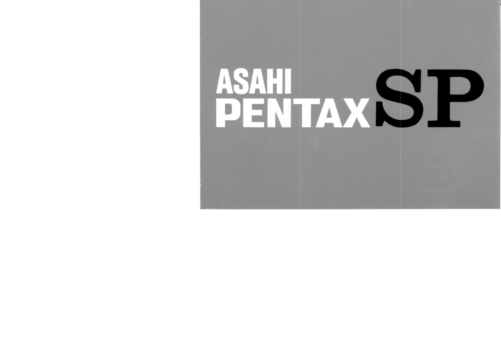 Pentax SP User Manual