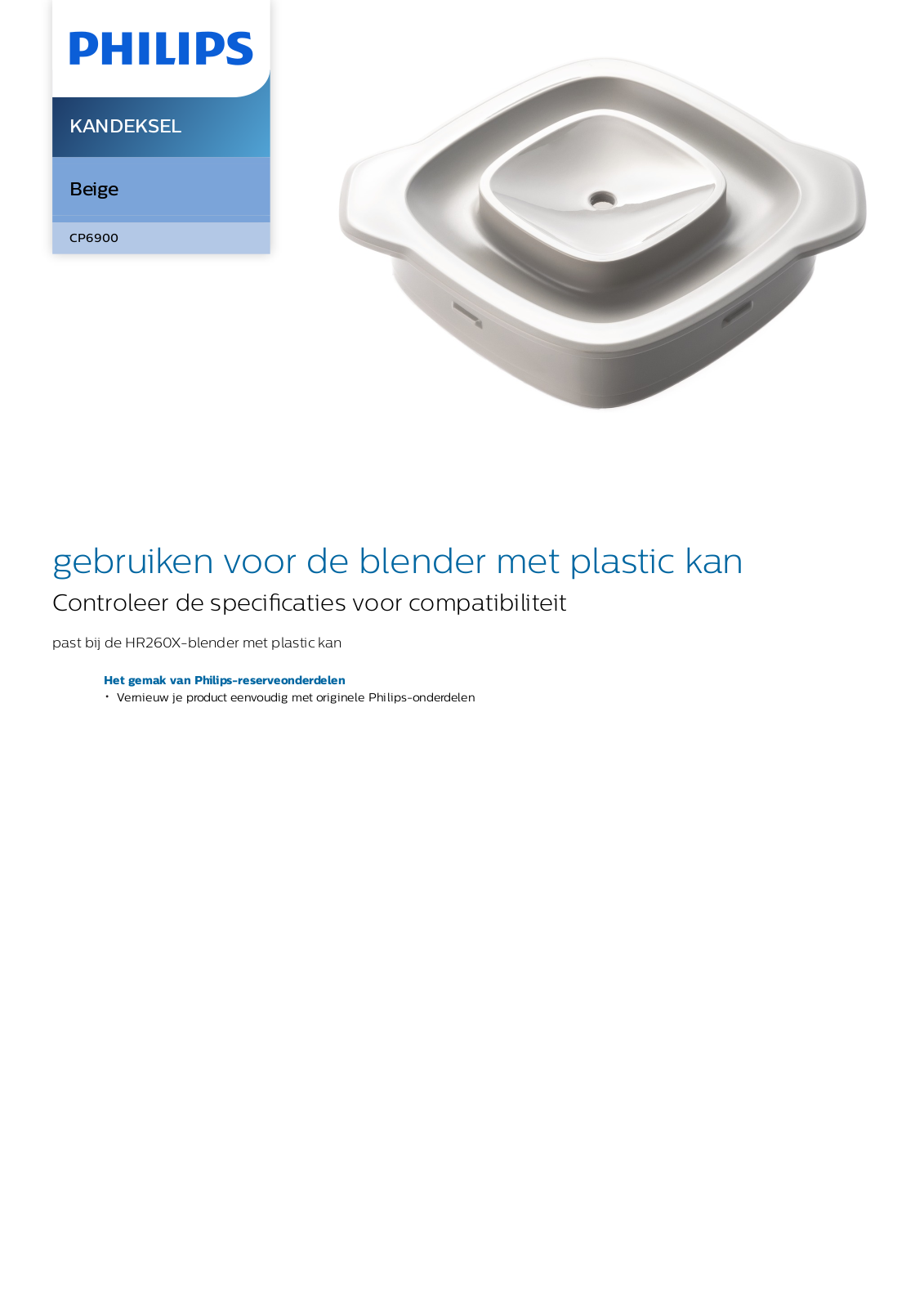 Philips CP6900/01 Leaflet - ManualMachine.com