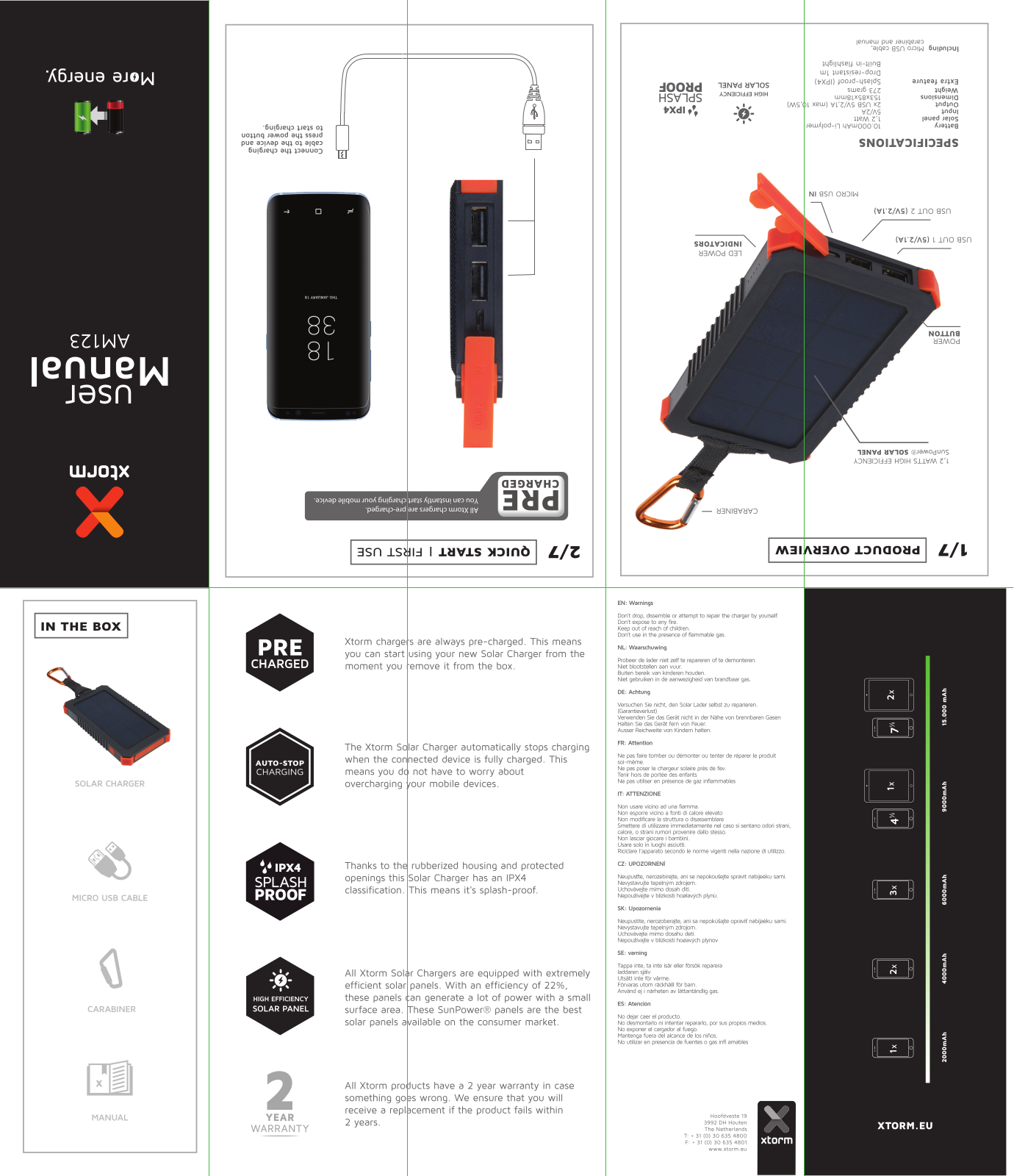 Xtorm by A-Solar AM123 User manual