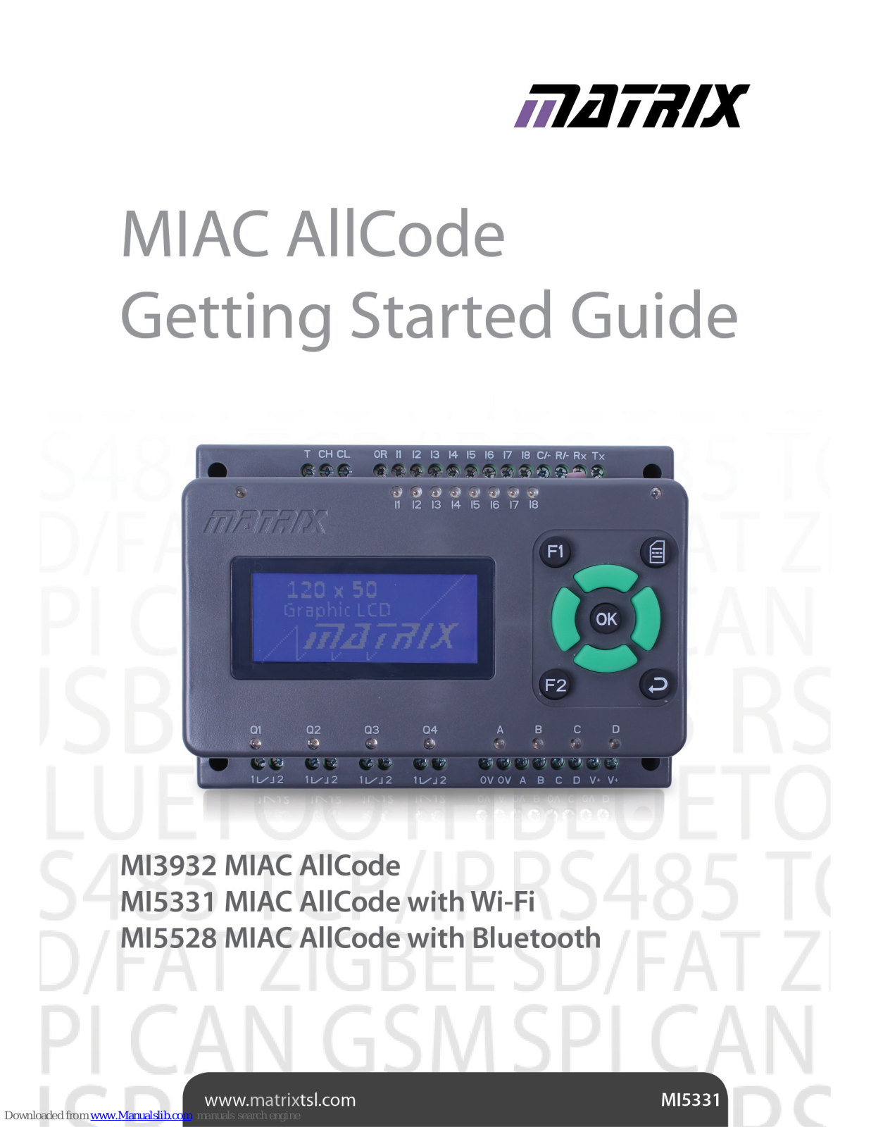 Matrix MIAC AIICode, MI5528, MI5331, MI3932 User Manual