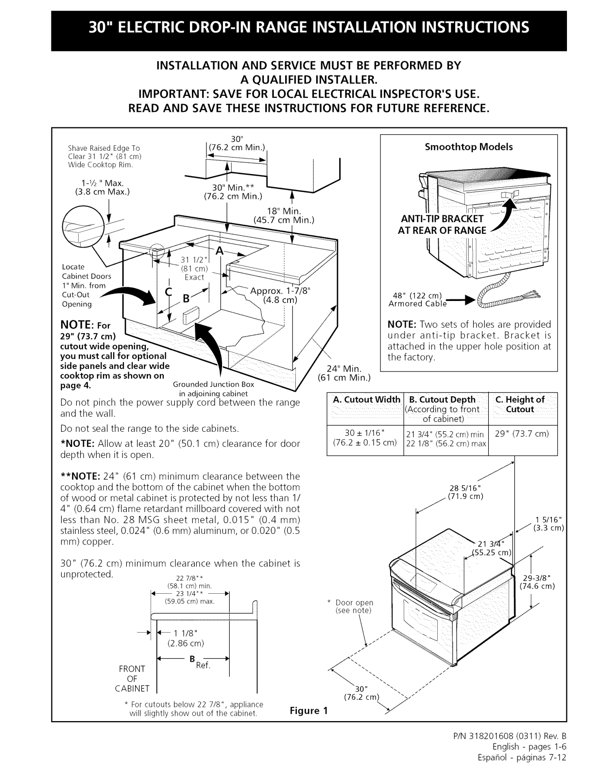 Frigidaire FED367DBB, FED367DQA, FED367DQB Installation Guide - ManualMachine.com
