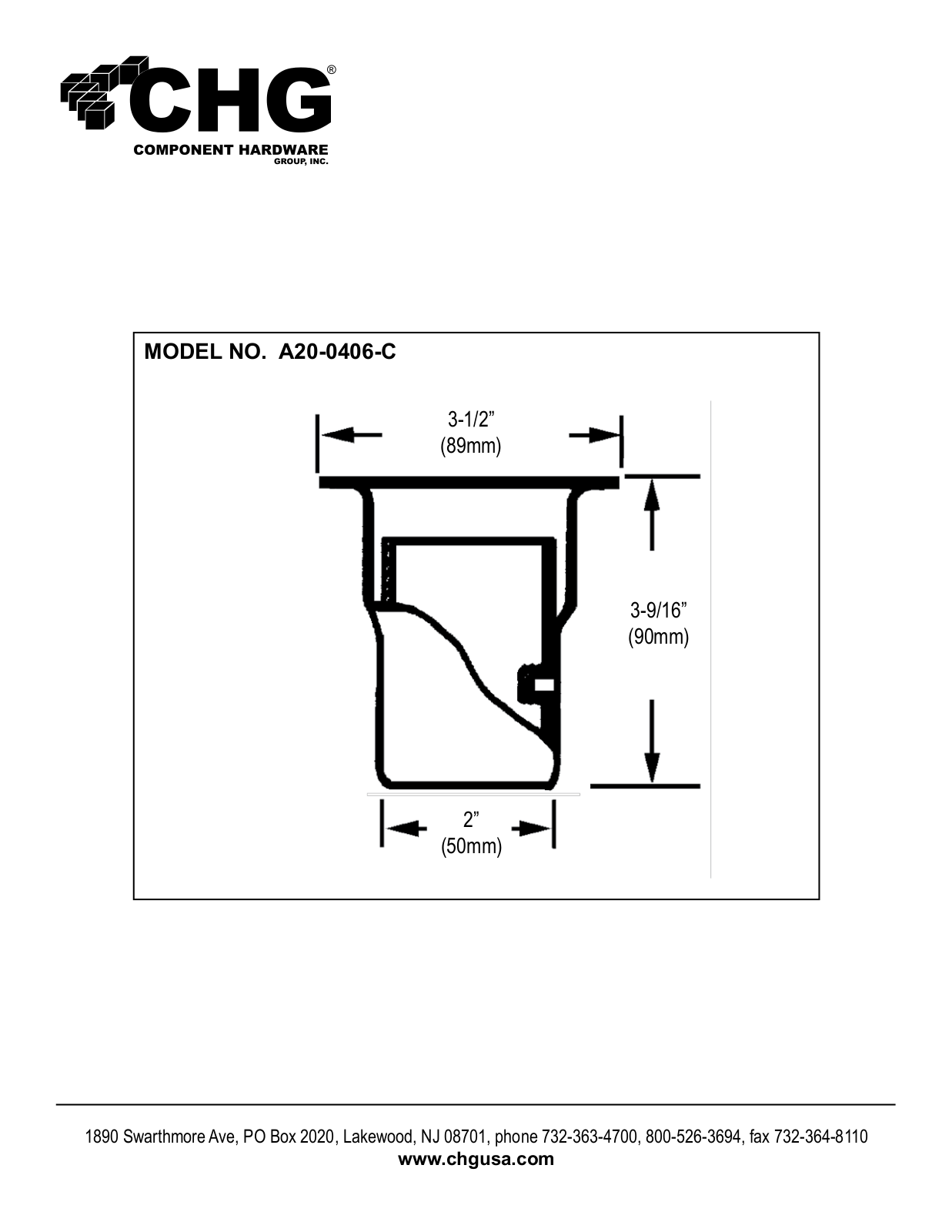 Component Hardware A20-0406-C User Manual