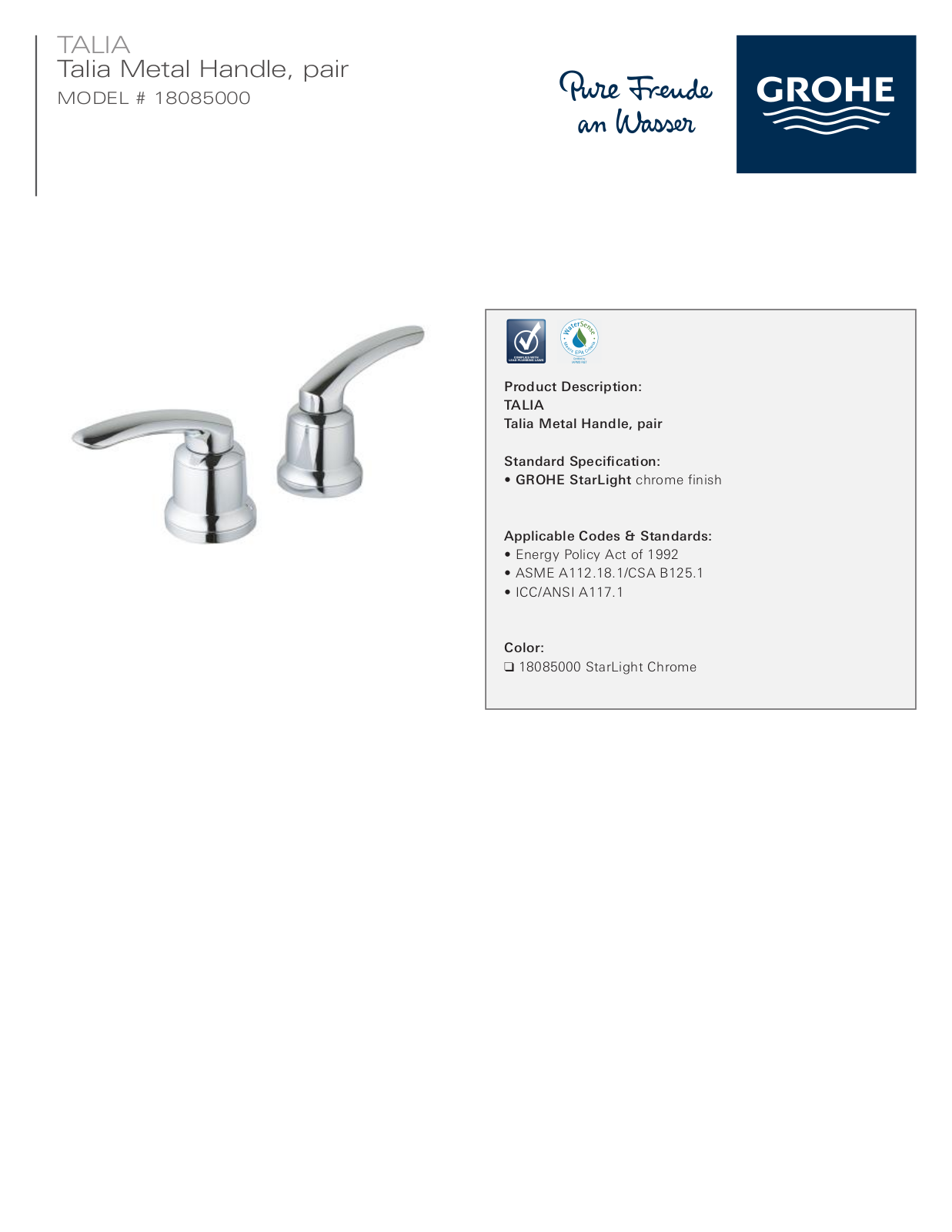 GROHE GRH2146 Specifications - ManualMachine.com