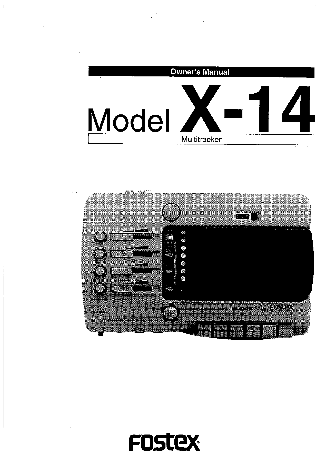 Fostex X-14 User Manual