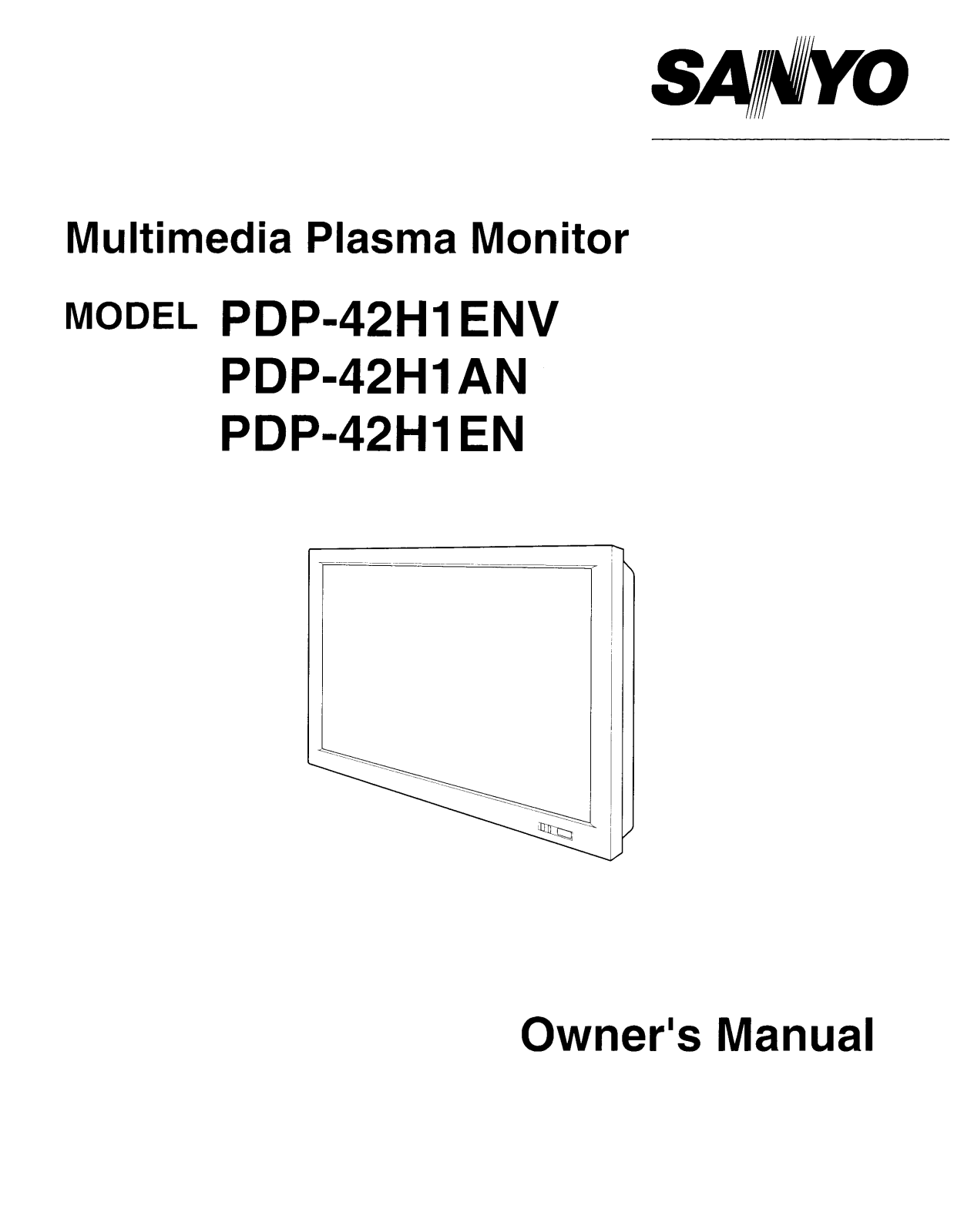 Sanyo PDP-42H1 User Manual