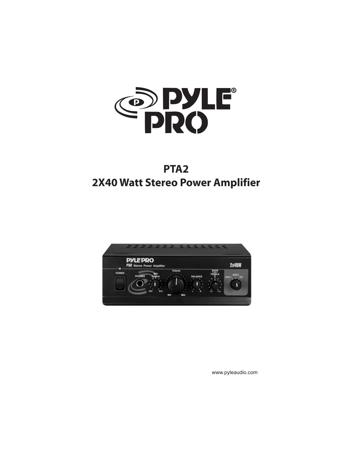 Pyle Pro PTA2 User manual