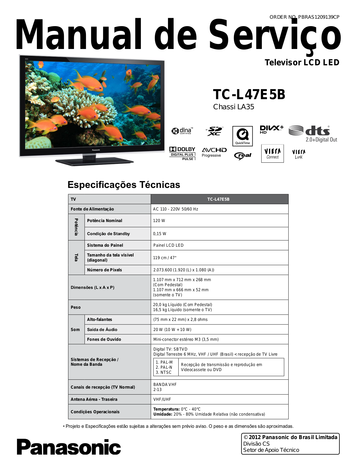 Panasonic TC-L47E5B Schematic