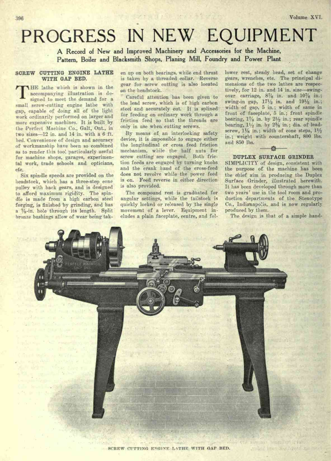 Perfect Machine Screw cutting engine lathe with gap bed Lathes - ManualMachine.com