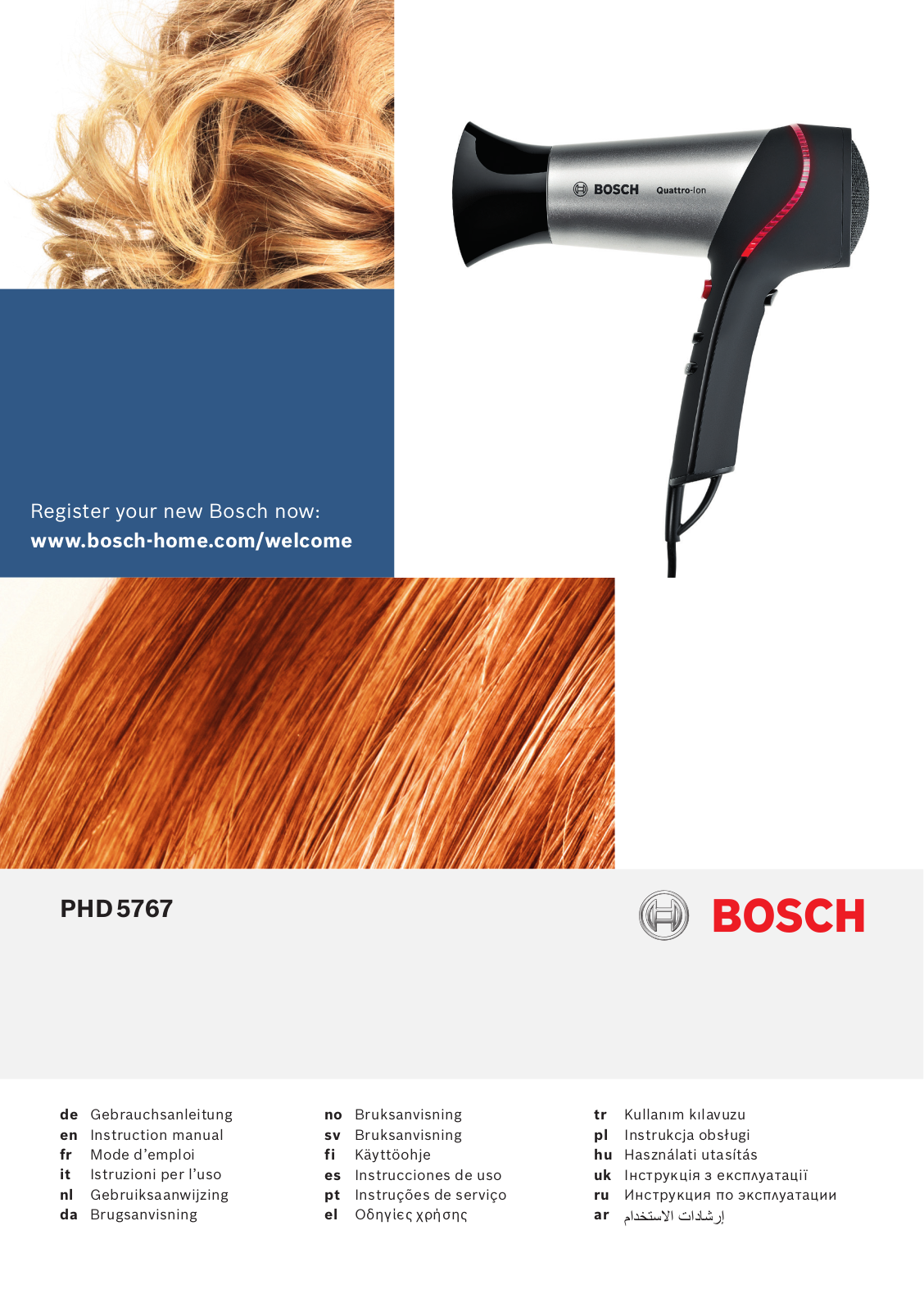 Bosch PHD5767 User Manual