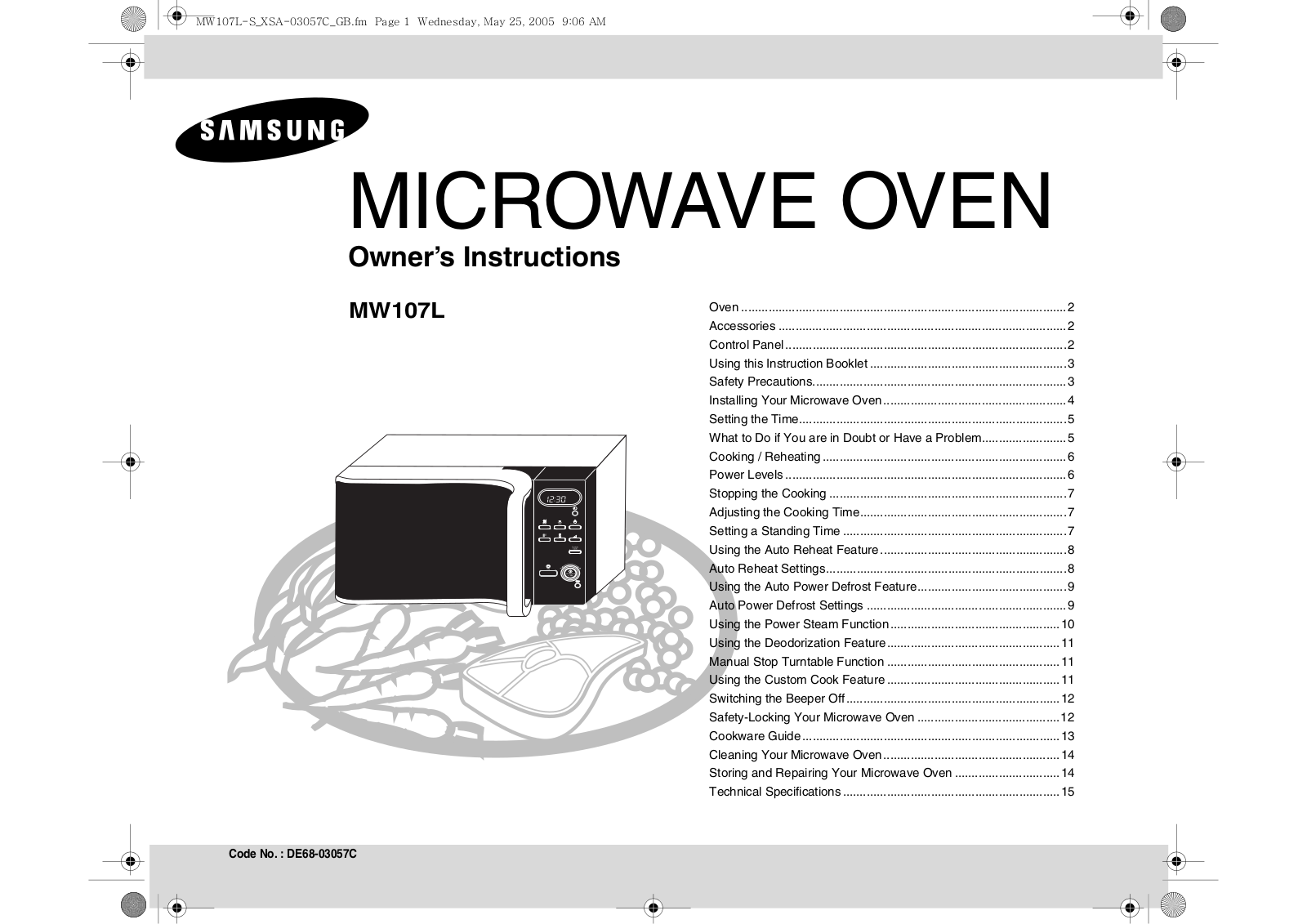 Samsung MW107L User Manual