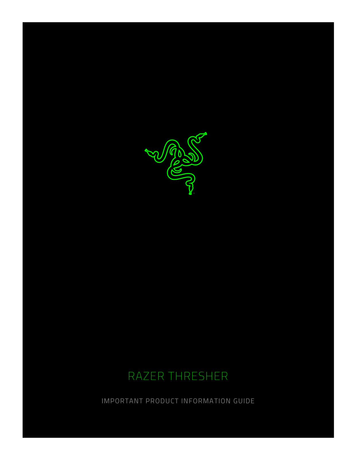 Razer Thresher User Manual