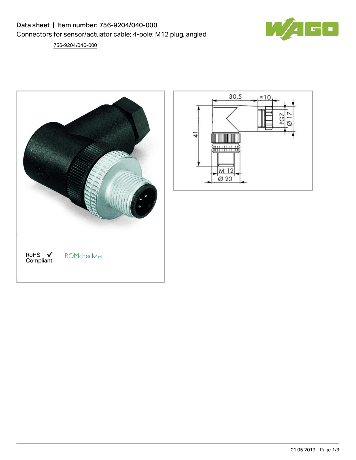 Wago 756-9204/040-000 Data Sheet