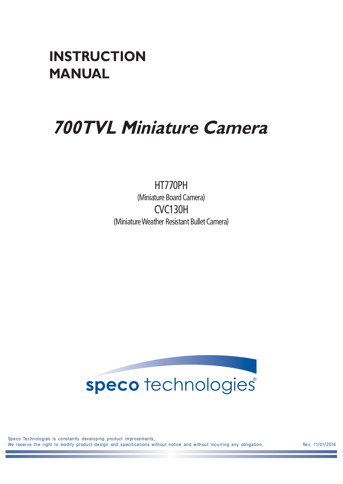 Speco CVC130H User Manual