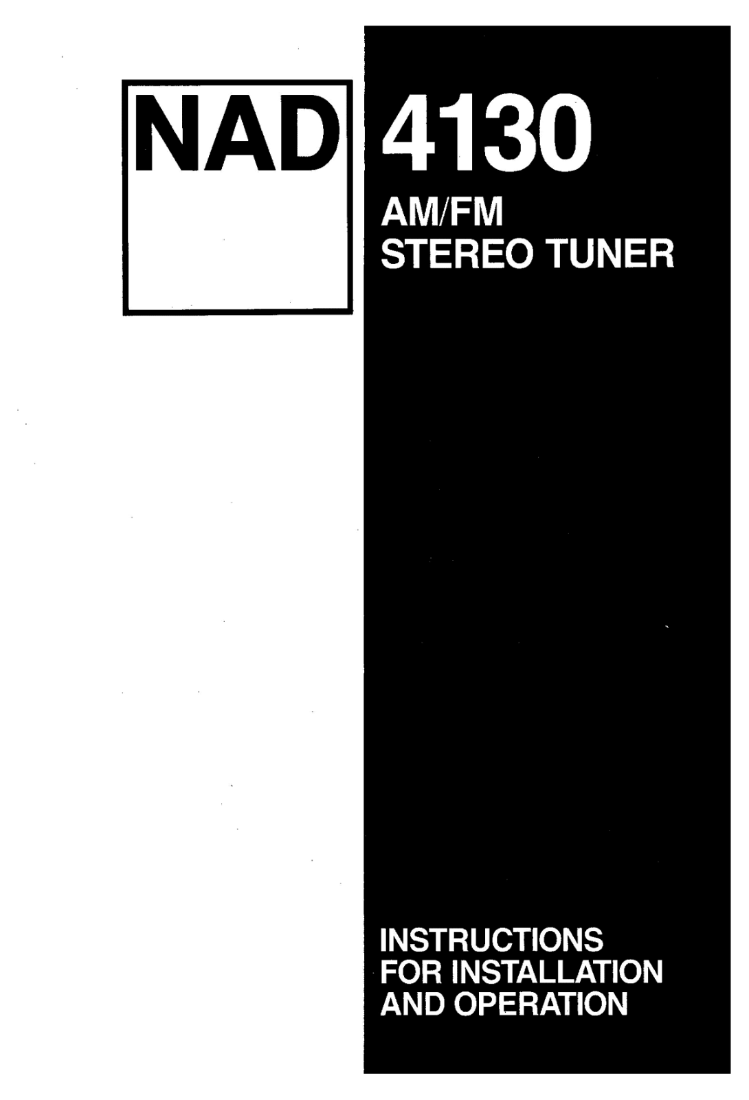 NAD 4130 Owners manual