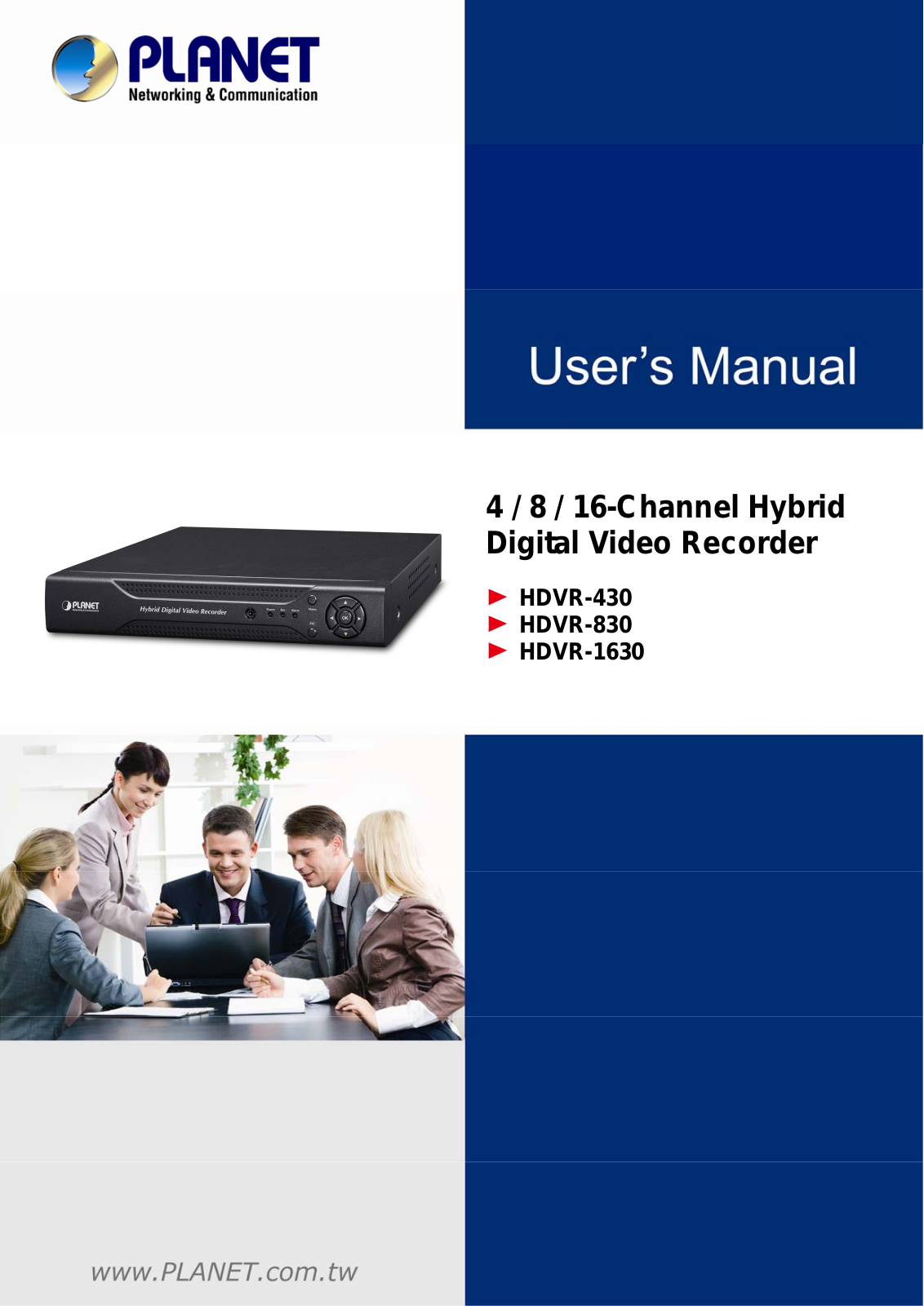 PLANET HDVR-1630 User Manual