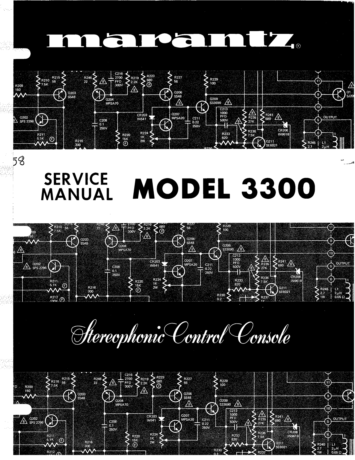 Marantz 3300 Service Manual