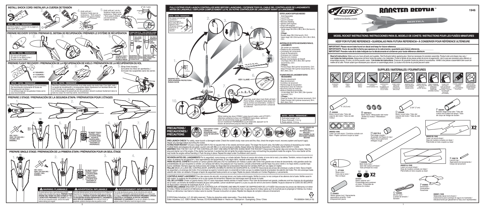 Estes Boosted Bertha, 1946 User guide - ManualMachine.com