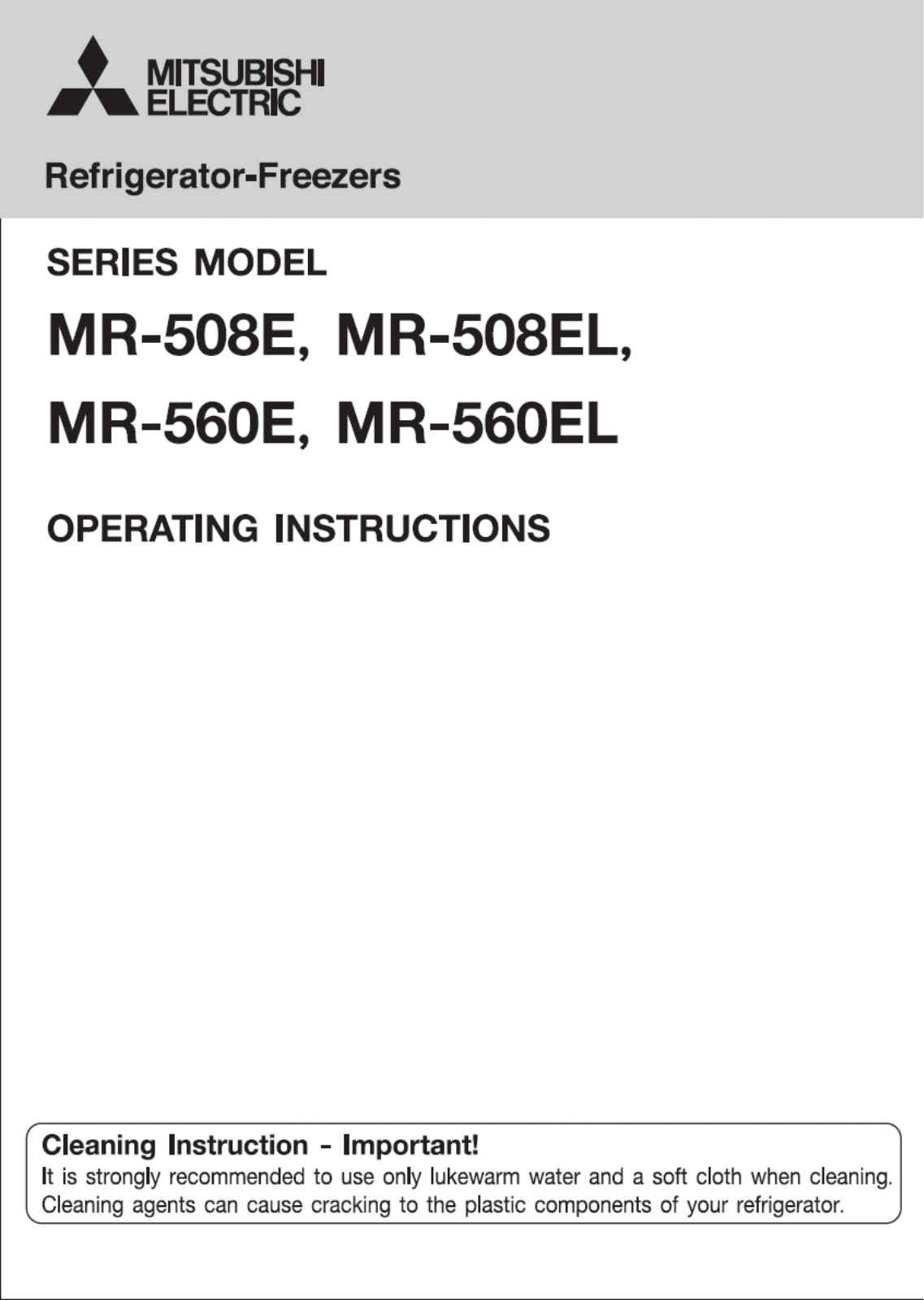 Mitsubishi Electric MR-508E-ST-A User Manual