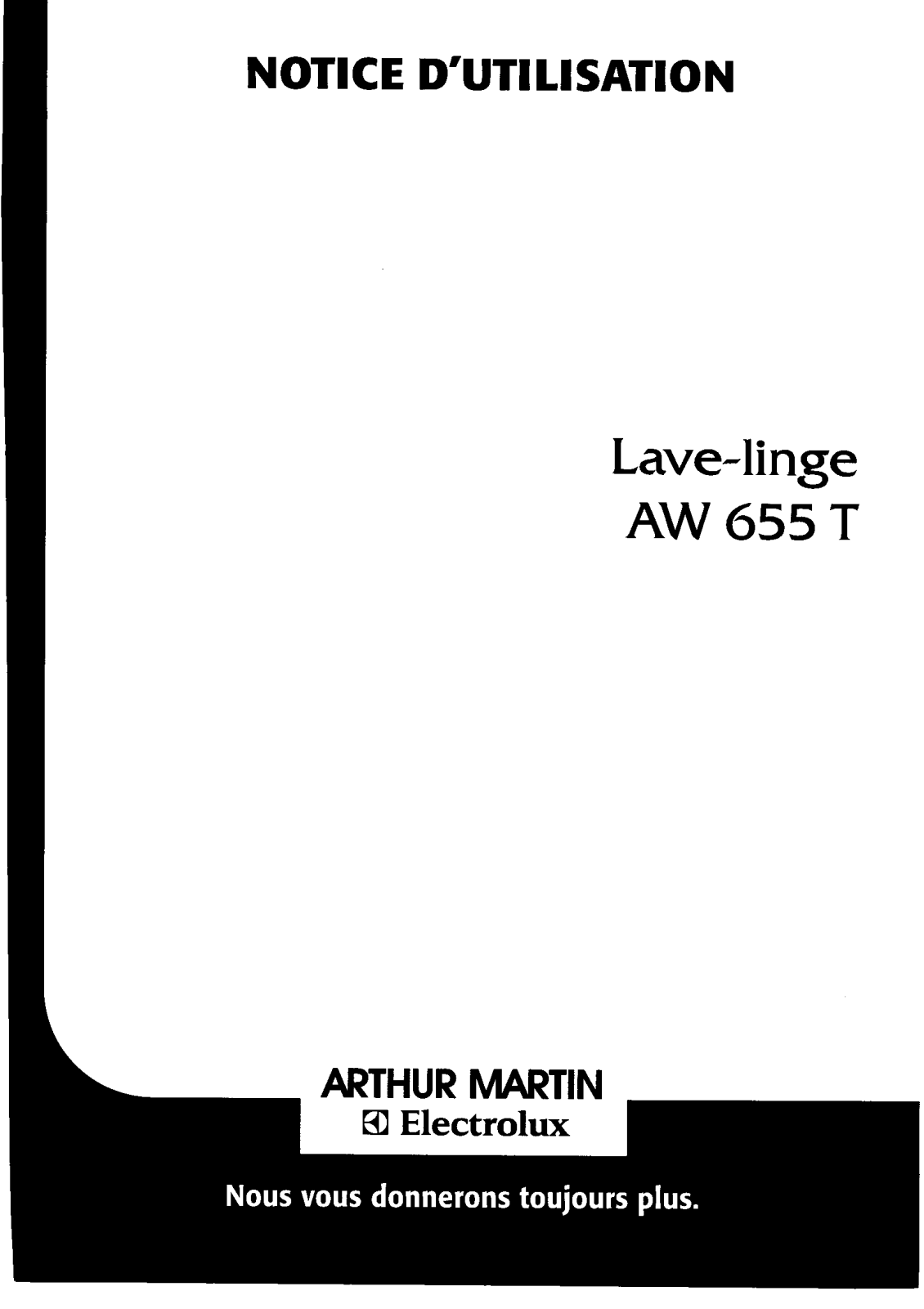 Arthur martin AW655T User Manual