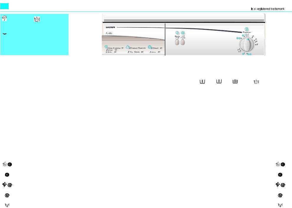 Whirlpool FL 5025, FL 4025 PROGRAM TABLE