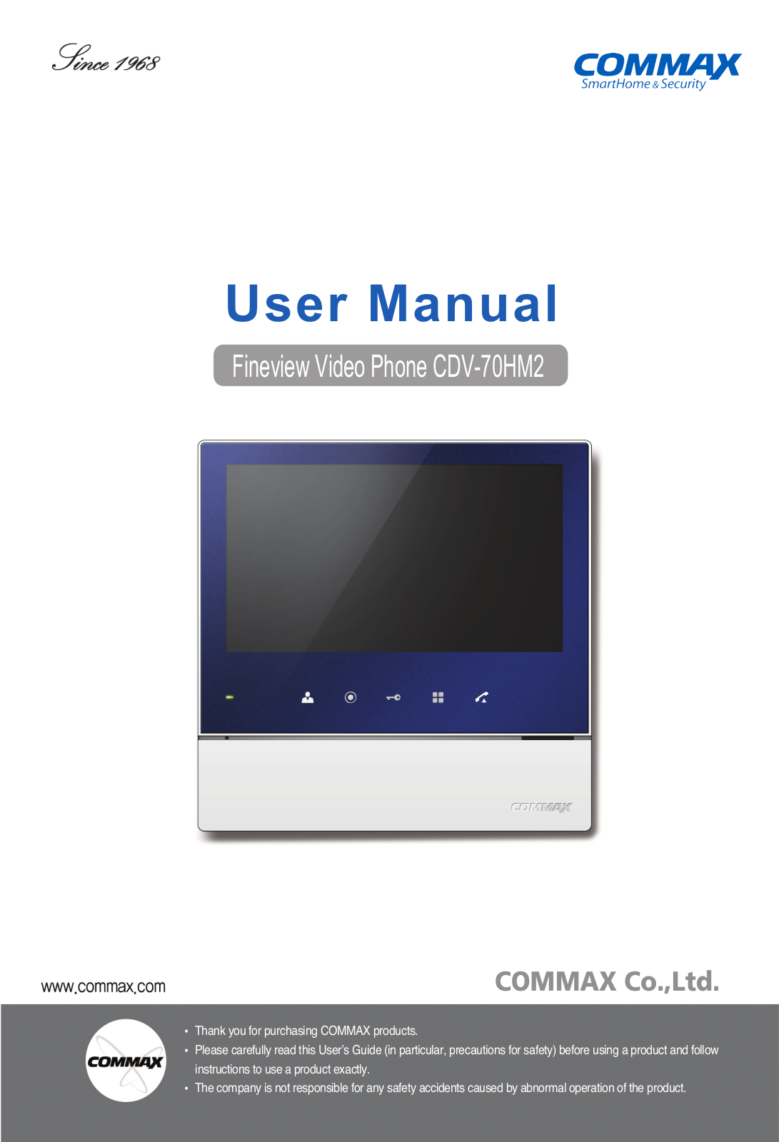 Commax CDV-70HM2 User Manual