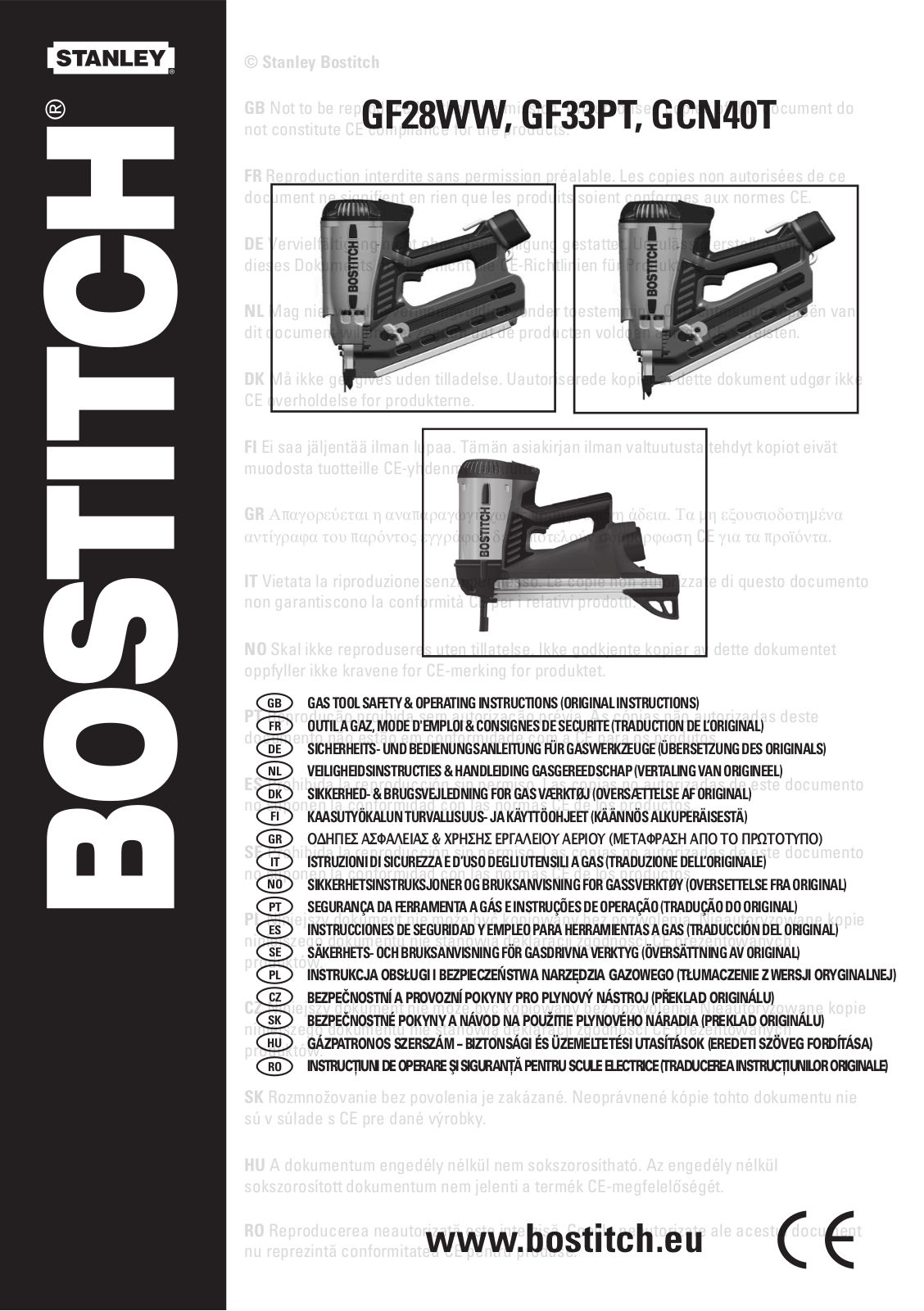 Bostitch GF33PT User Manual