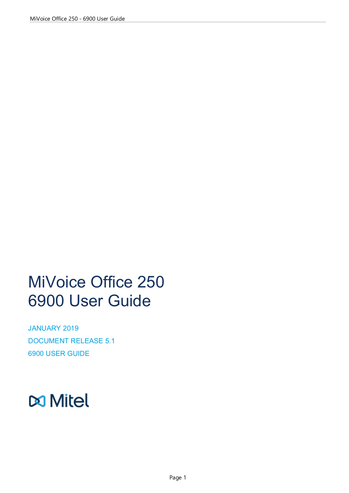 Mitel 6900 User Manual