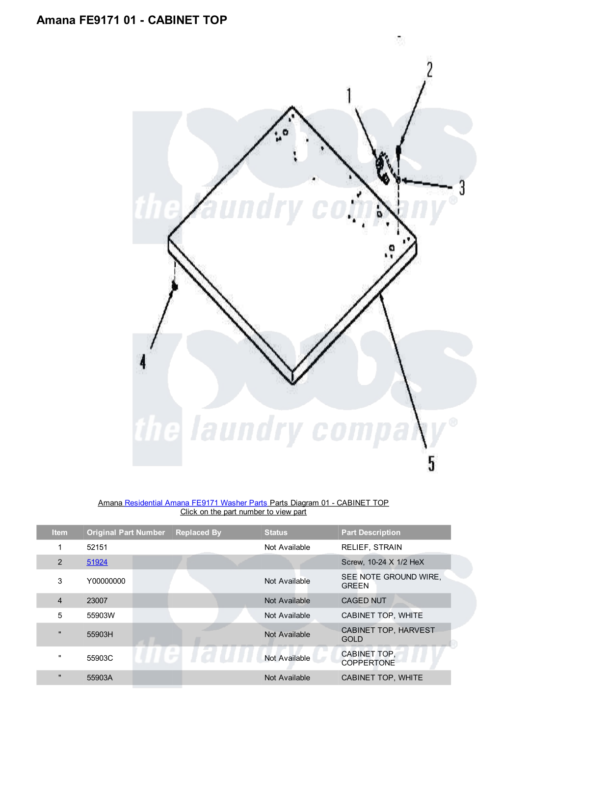 Amana FE9171 Parts Diagram