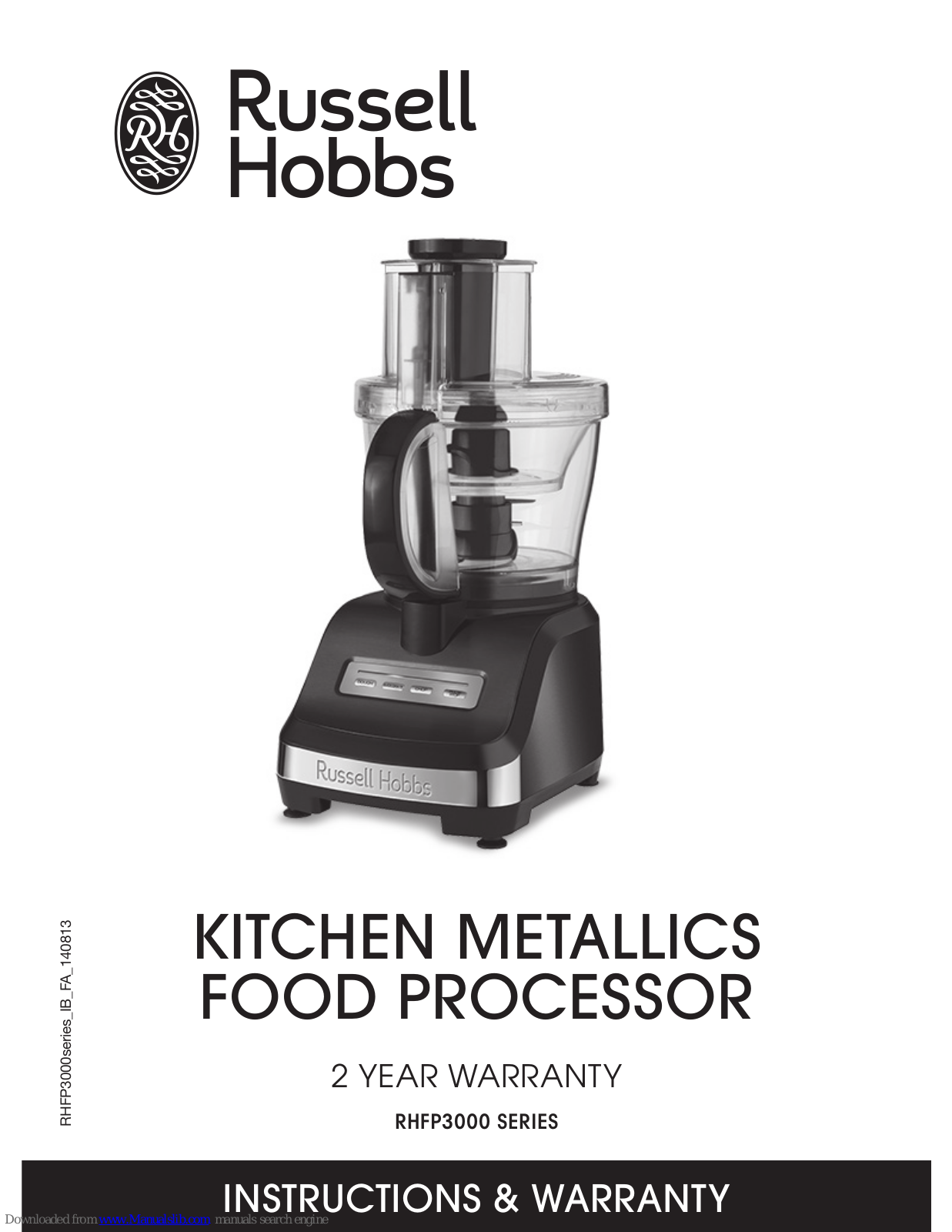 Russell Hobbs RHFP3000 Series Instruction Manual