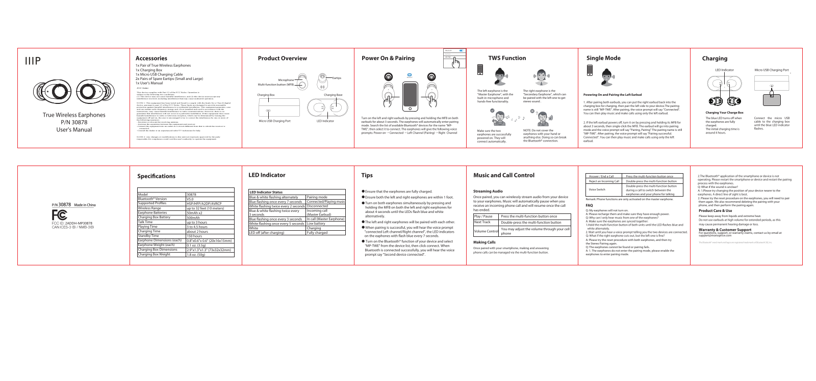 Monoprice MP30878 User Manual