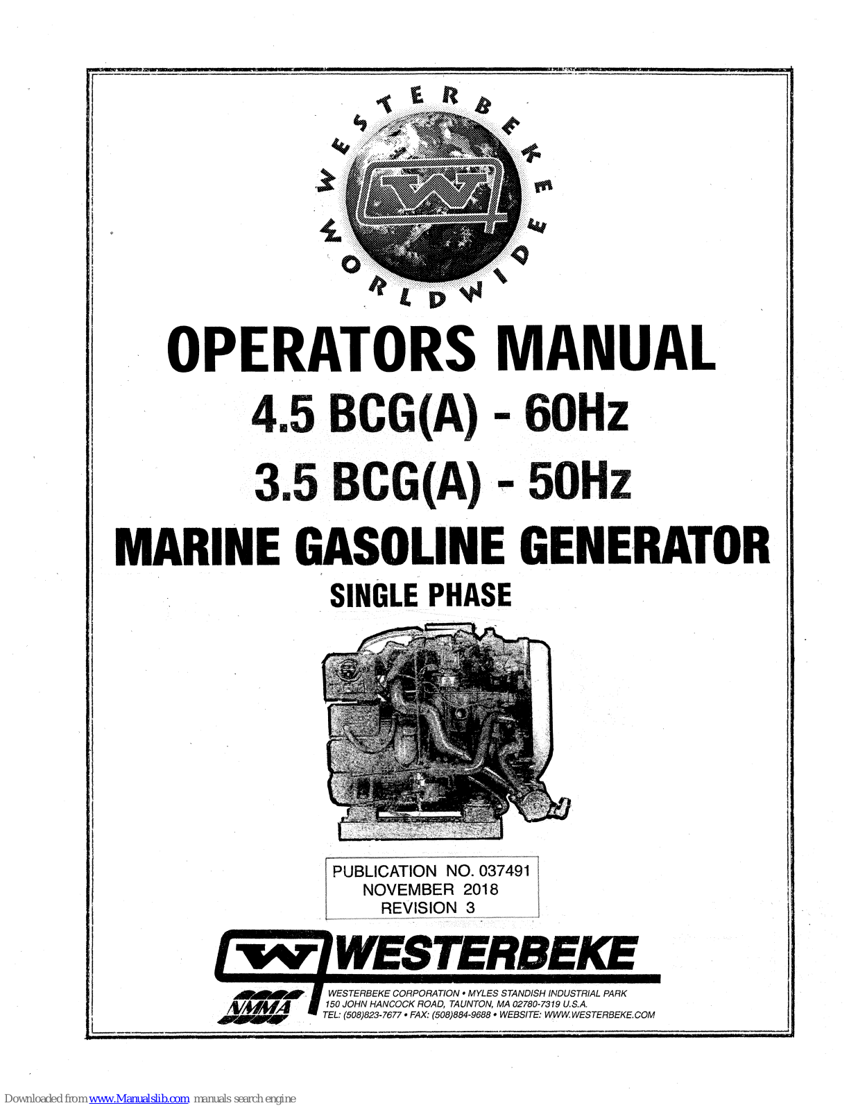 Westerbeke 4.5 BCG, 4.5 BCGA, 3.5 BCG, 3.5 BCGA Operator's Manual - ManualMachine.com