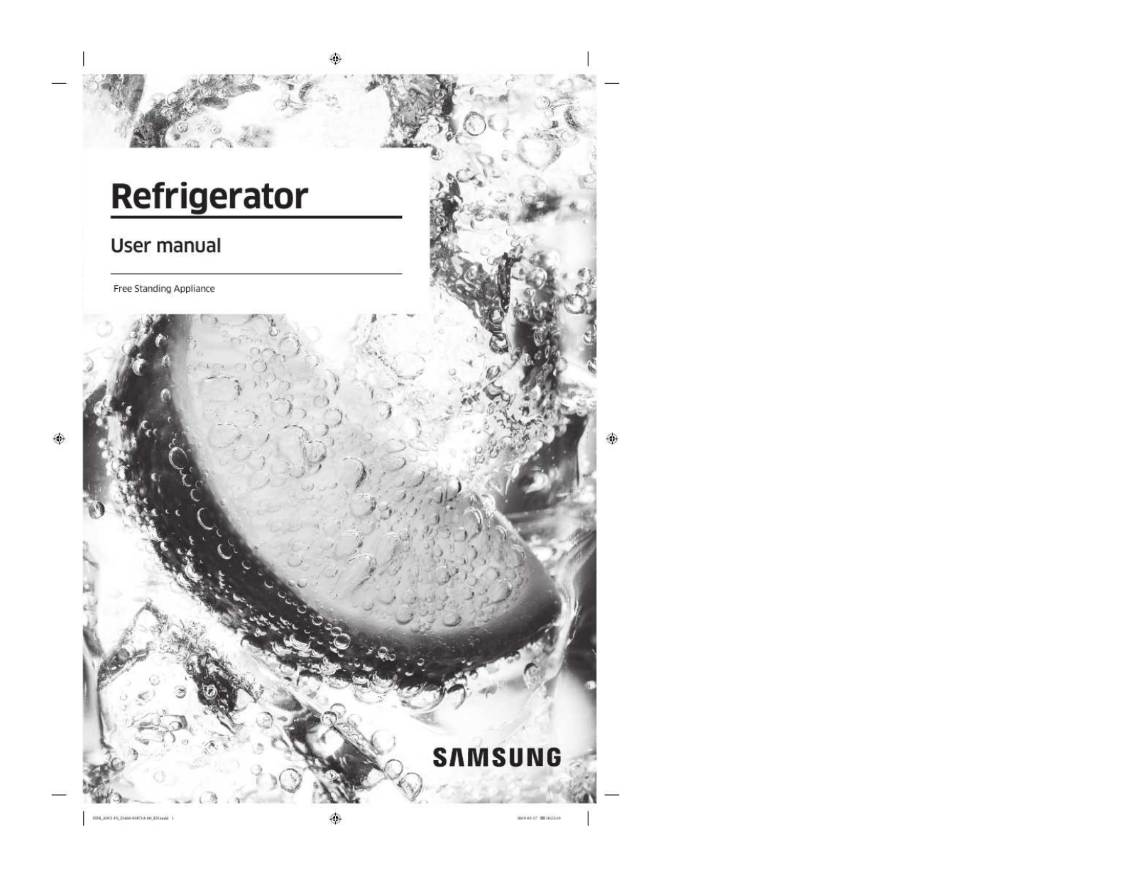 Samsung RF23R6201SR, RF23R6201SG INSTALLATION INSTRUCTIONS AND OPERATION MANUAL