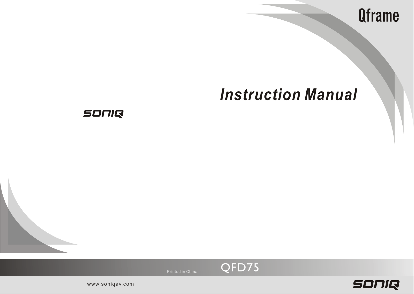 SONIQ QFD75 Instruction