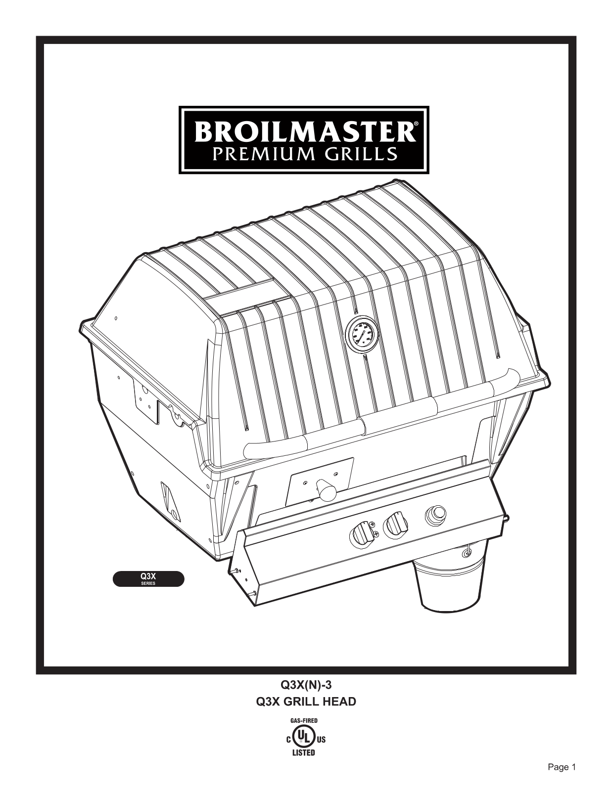 BroilMaster Q3X Installation Instructions - ManualMachine.com
