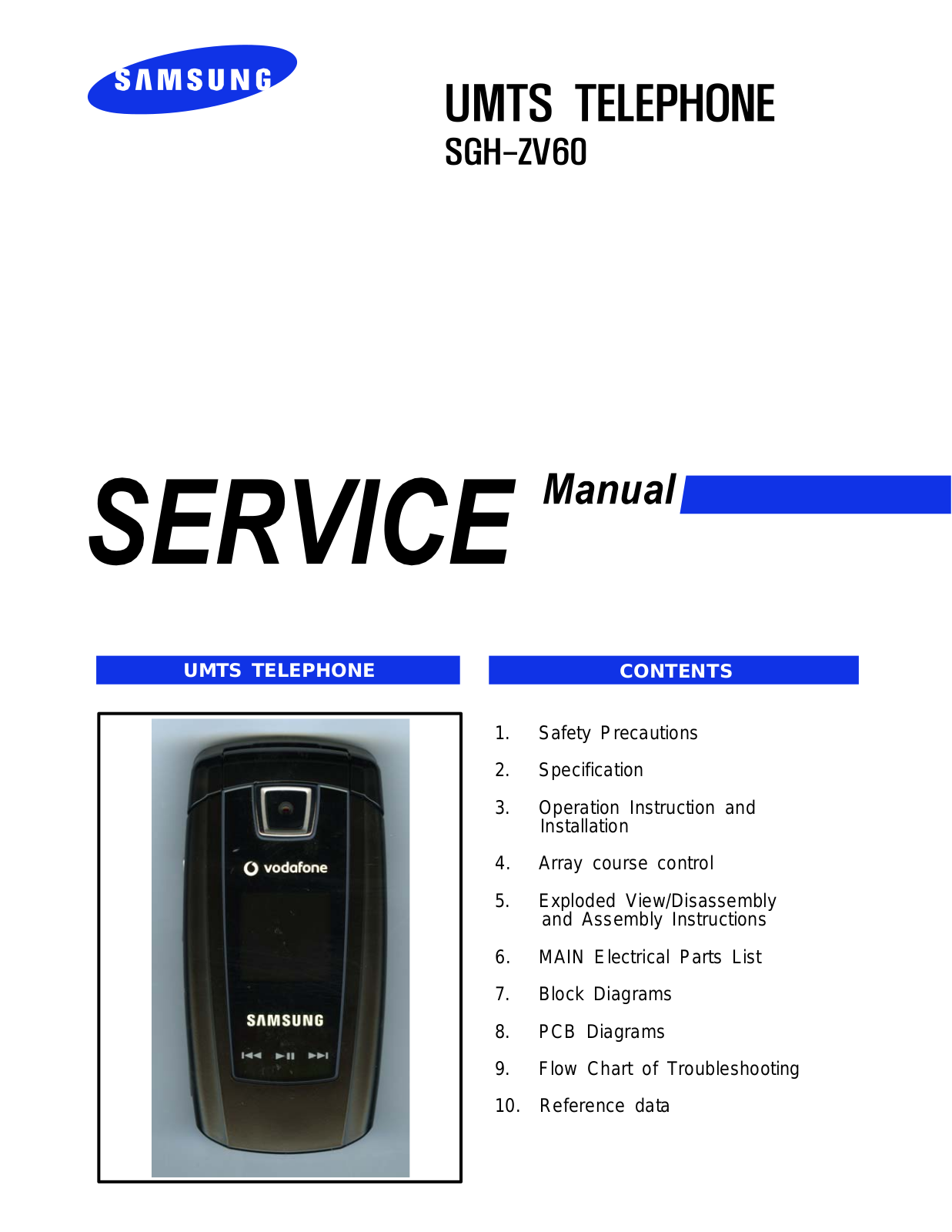 Samsung SGH-ZV60 Service Manual