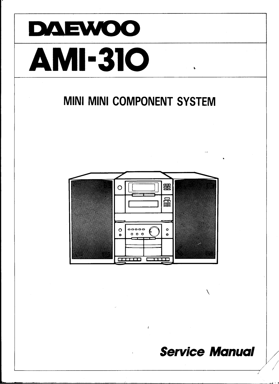 DAEWOO ami 310 Service Manual