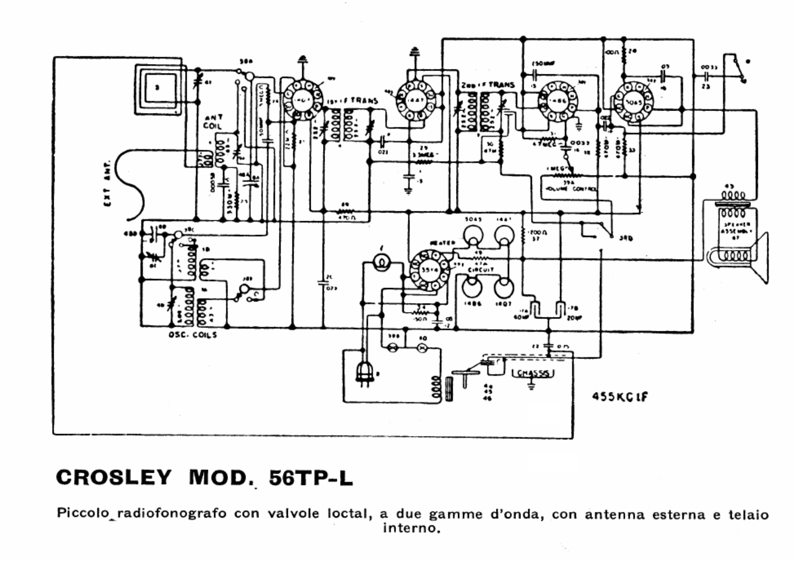 Siare Crosley 56tp schematic