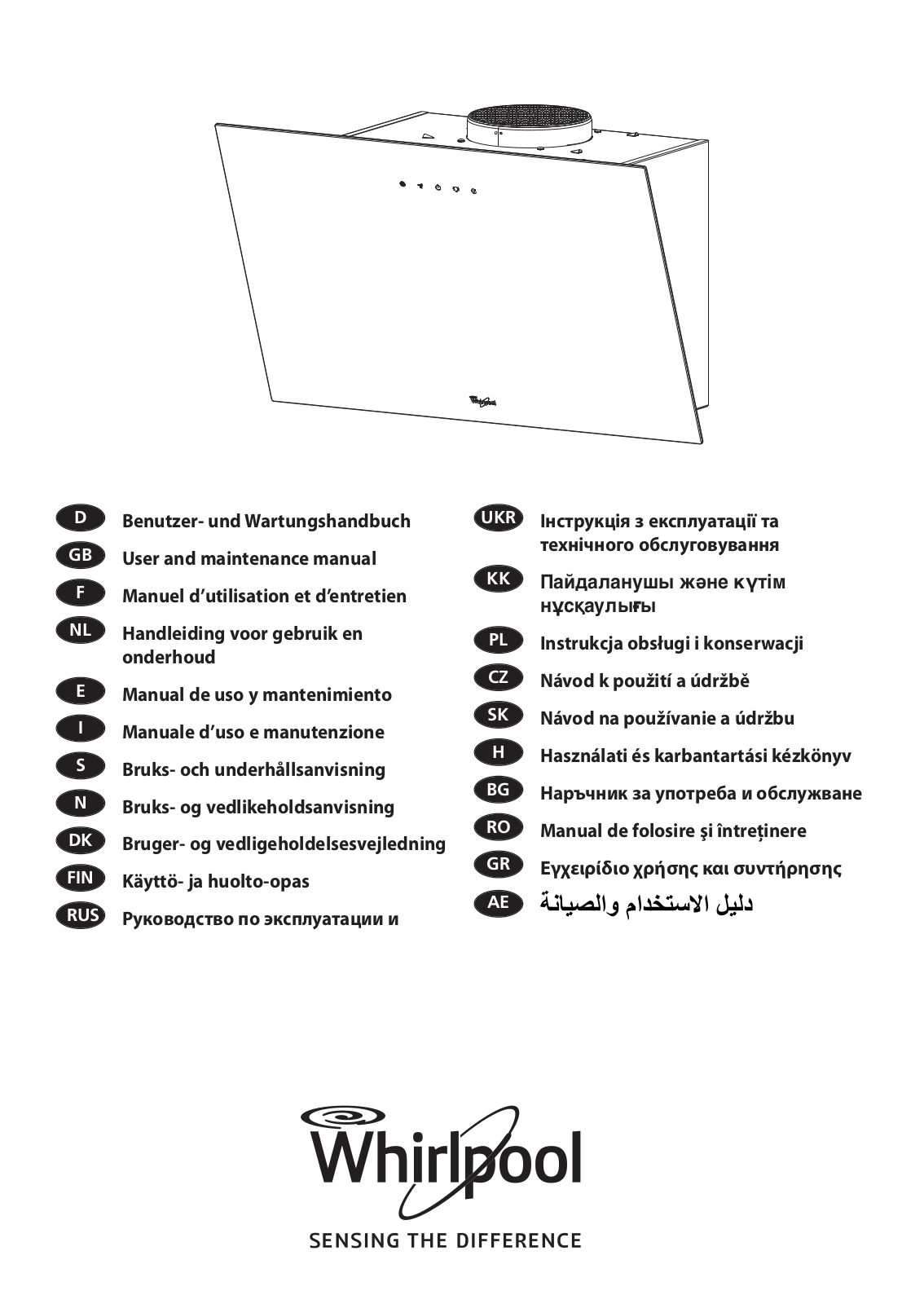 Whirlpool WHVP 63 LT W User Manual