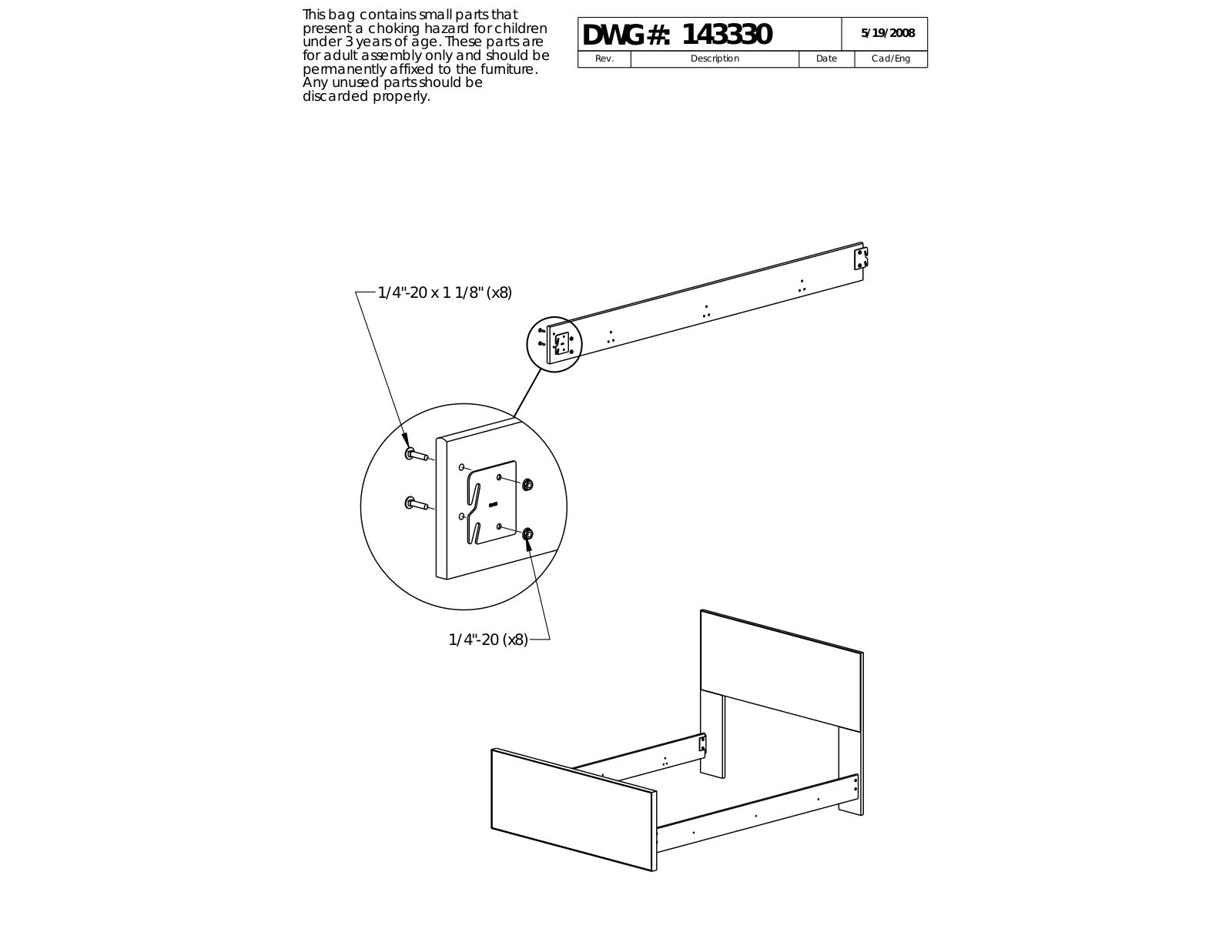 Ashley B2245754S95, B2245856S95 Assembly Guide