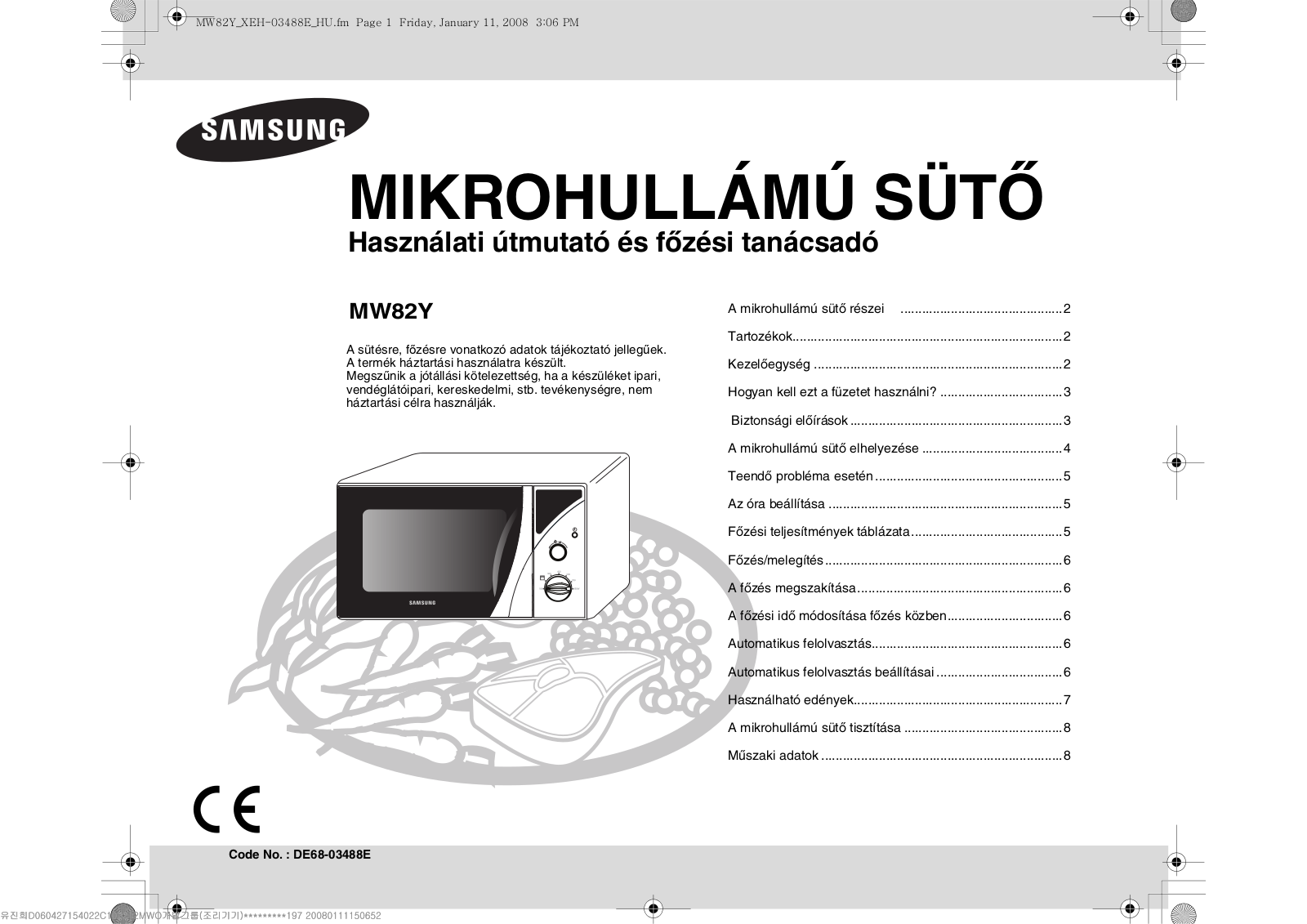 Samsung MW82Y User Manual